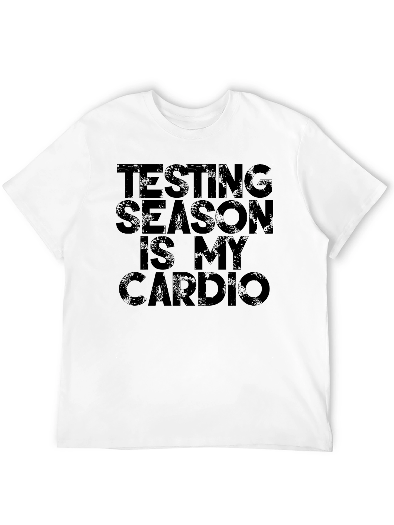 Black Testing Season Is My Cardio Black Graphic Tee view 12