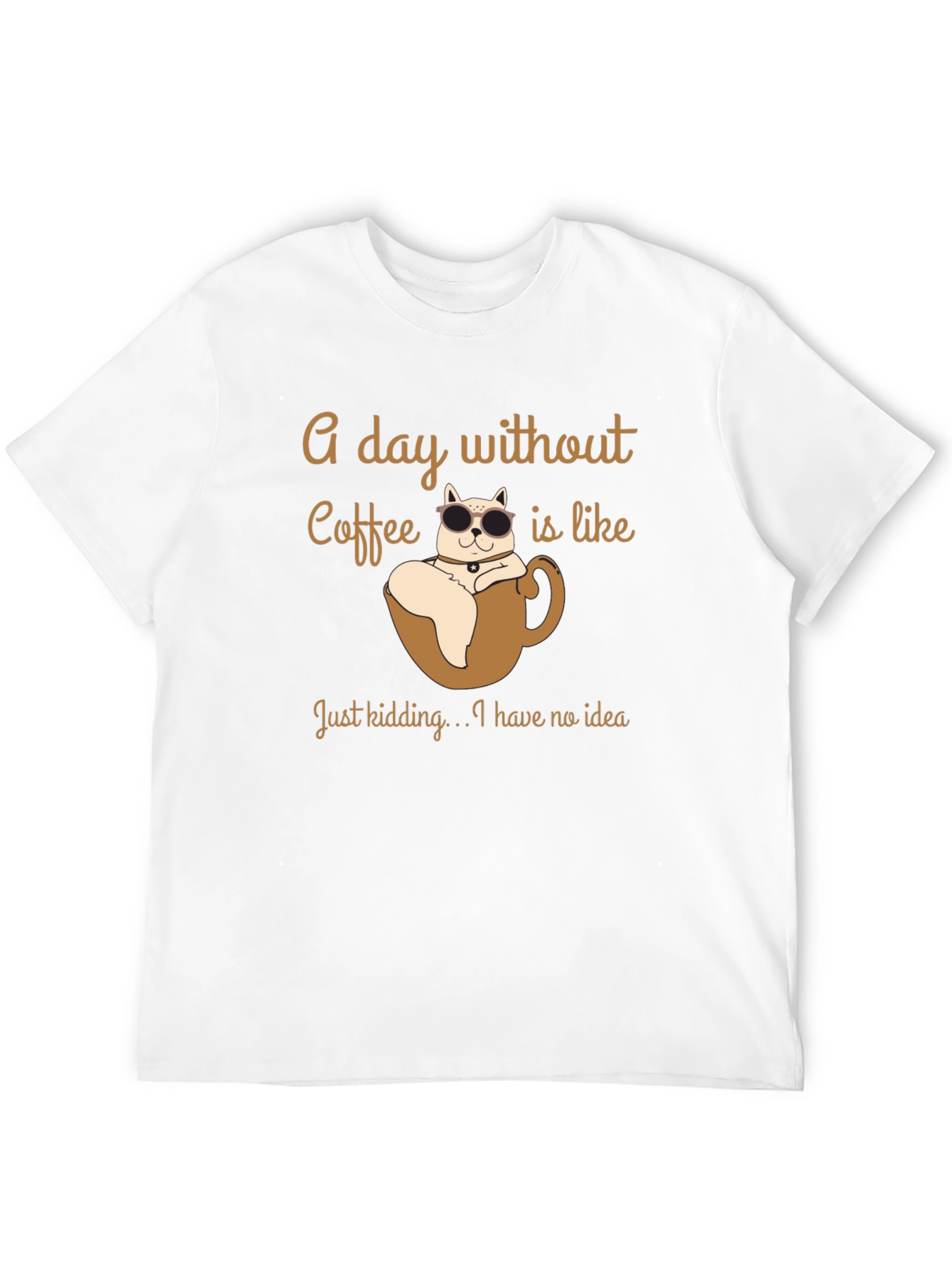 Black Coffee Cat T-Shirt - A Day Without Coffee view 12