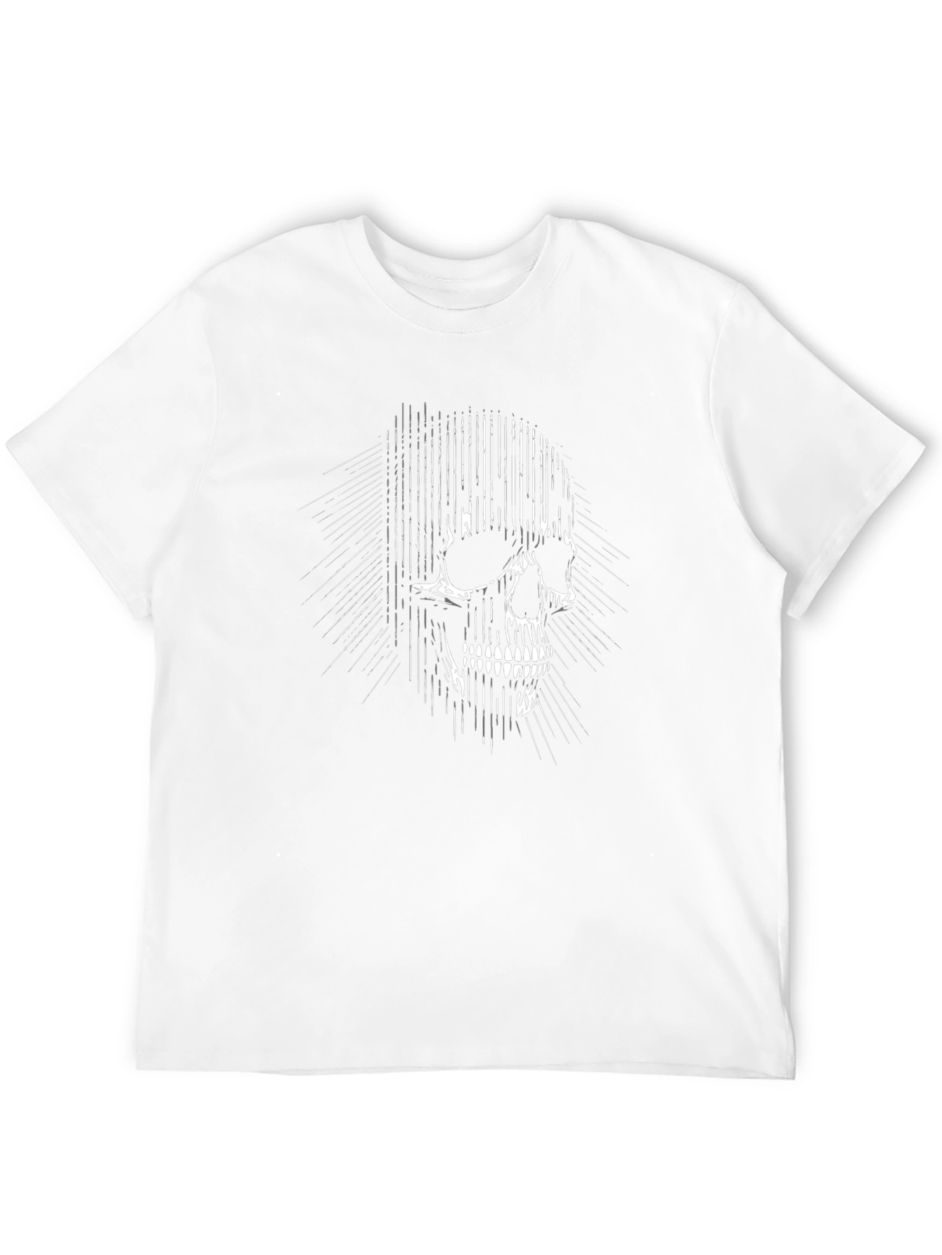 Black Skull Graphic Black T-Shirt for Men view 12