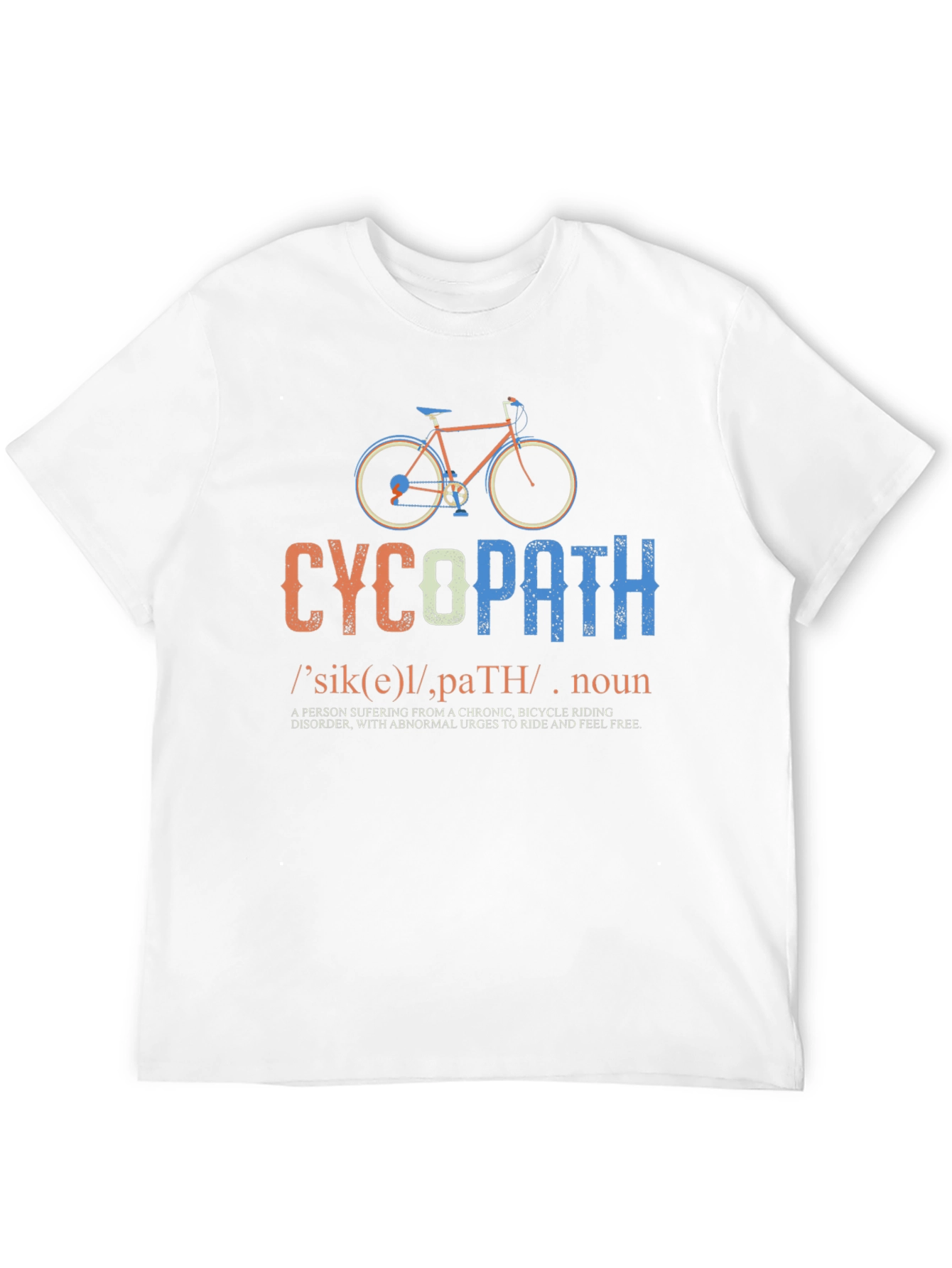 Black CycoPath Bicycle Riding T-Shirt - Funny Cycling Gift view 12
