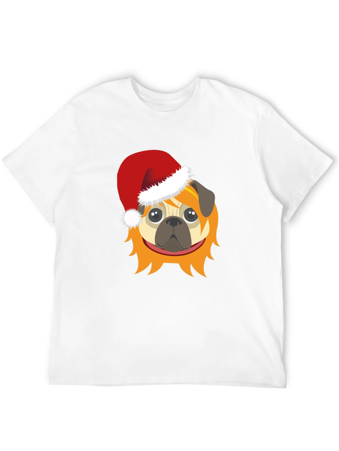 Black Festive Pug T-Shirt - Holiday Cheer view 12