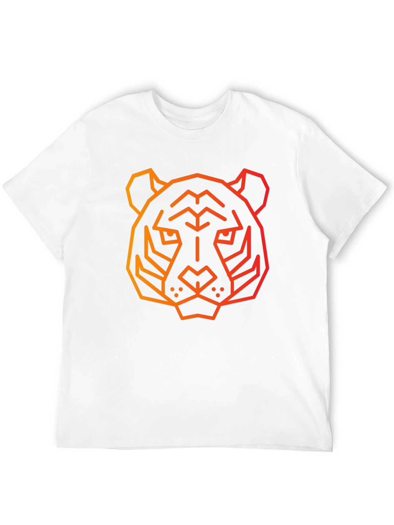 Black Geometric Tiger Graphic Tee - Black view 12