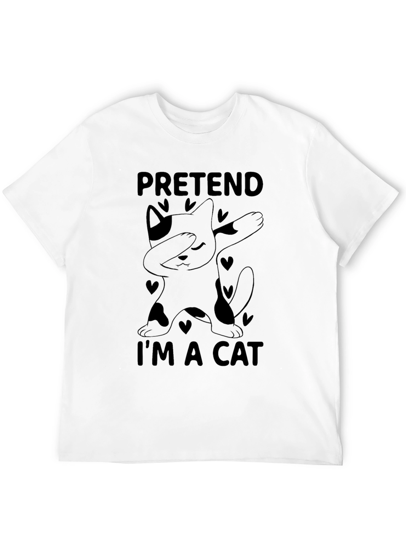 Black Pretend I'm A Cat T-Shirt Dab Dance view 12