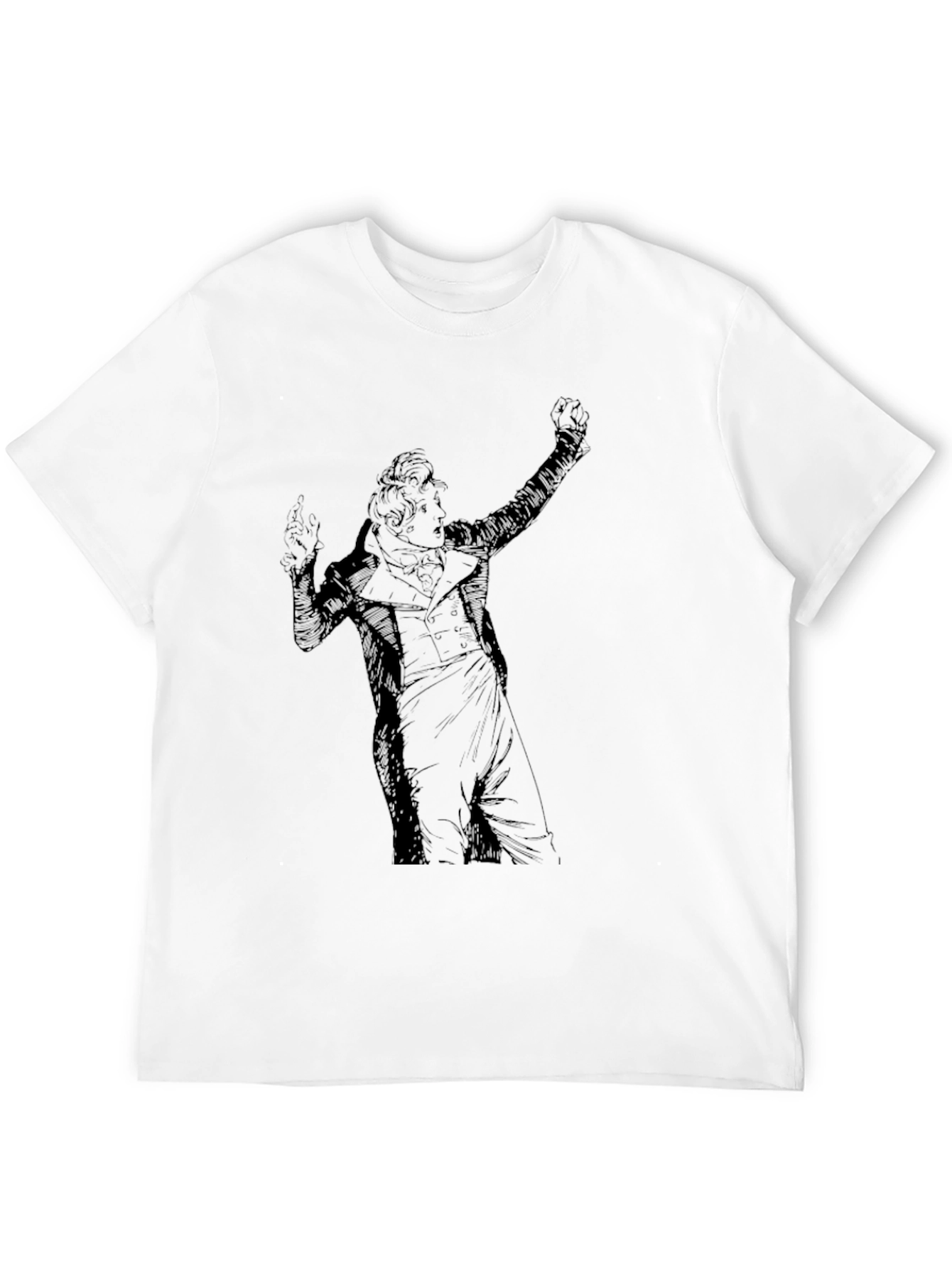 Black Sketch Art Black T-Shirt view 12