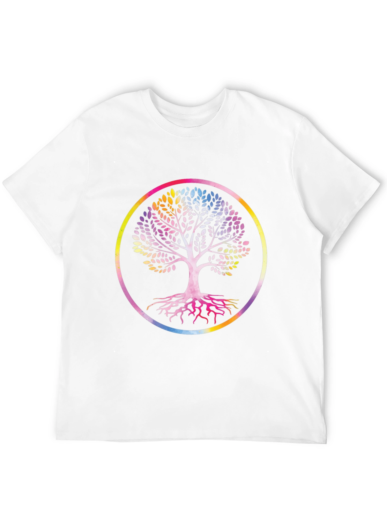 Black Rainbow Tree of Life Black Graphic Tee view 12