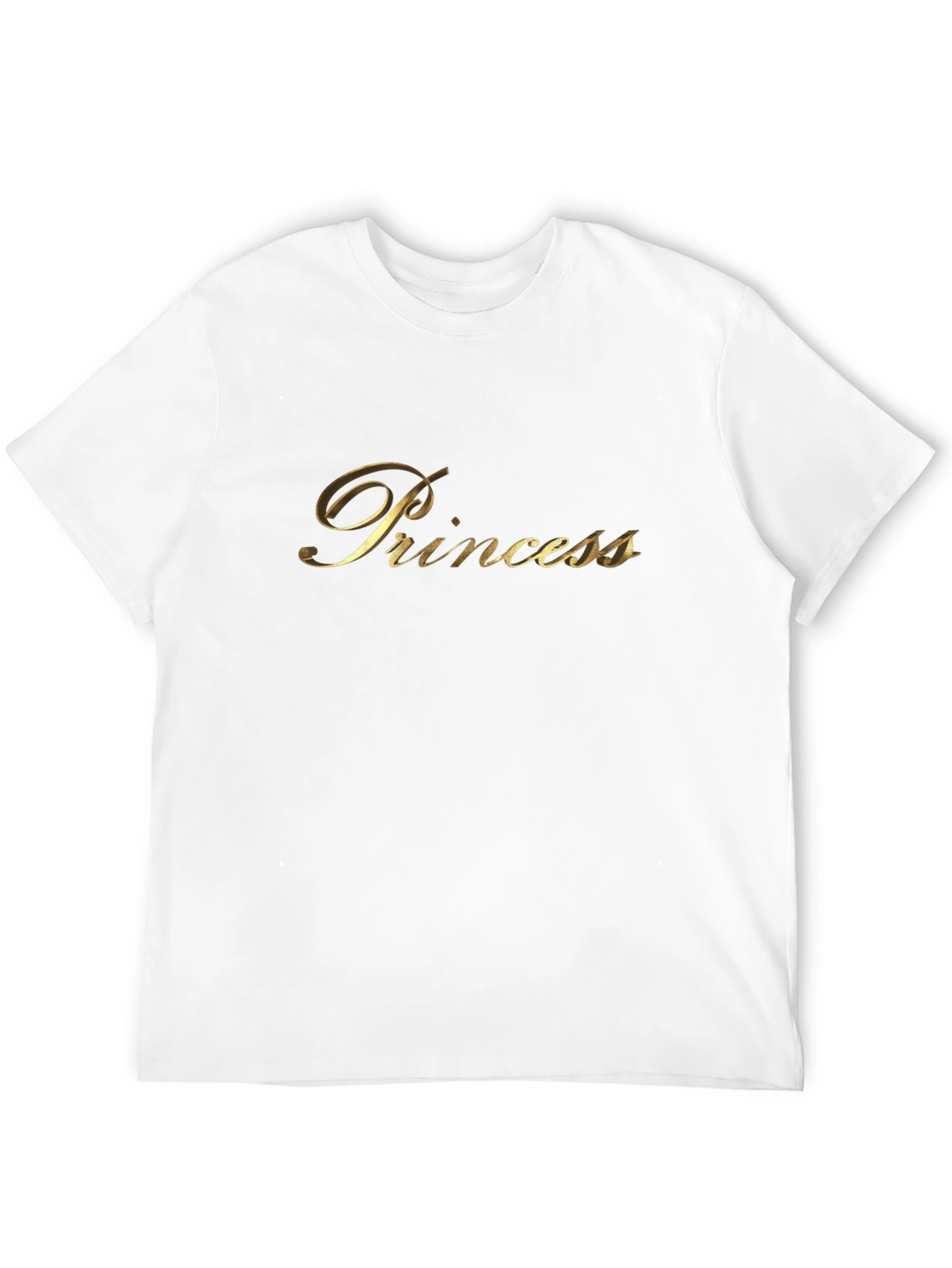 Black Princess Gold Lettering Black T-Shirt view 12