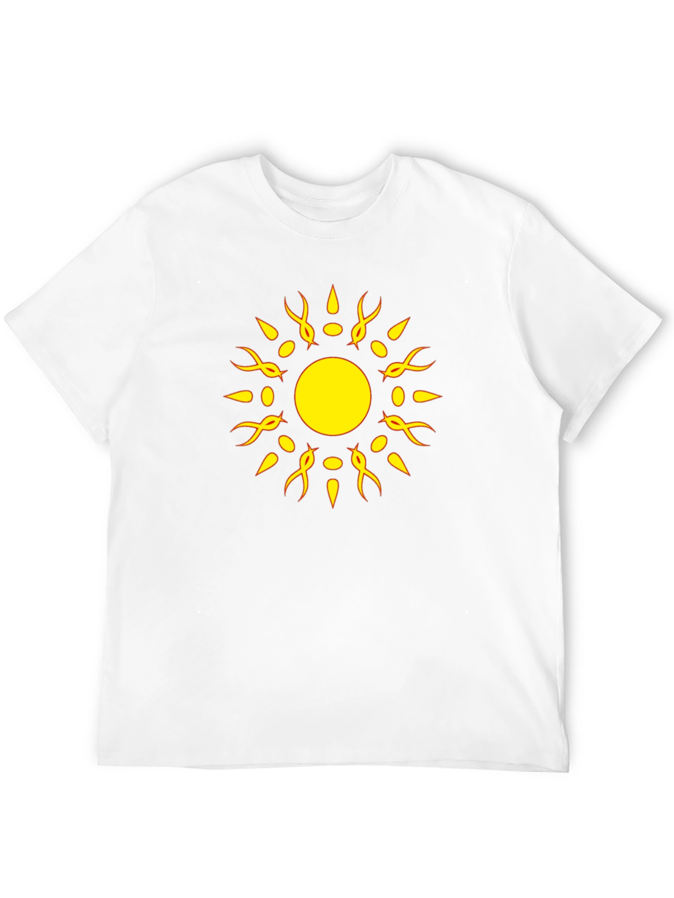 Black Black T-Shirt with Yellow Sun Graphic view 12