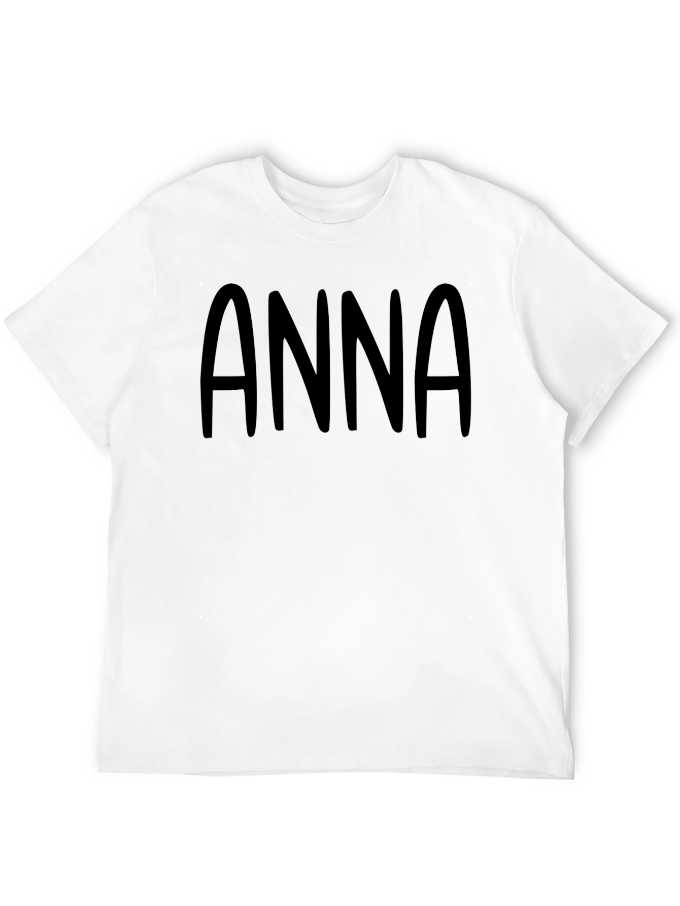 Black Personalized "ANNA" Black T-Shirt - Custom Name Tee view 12