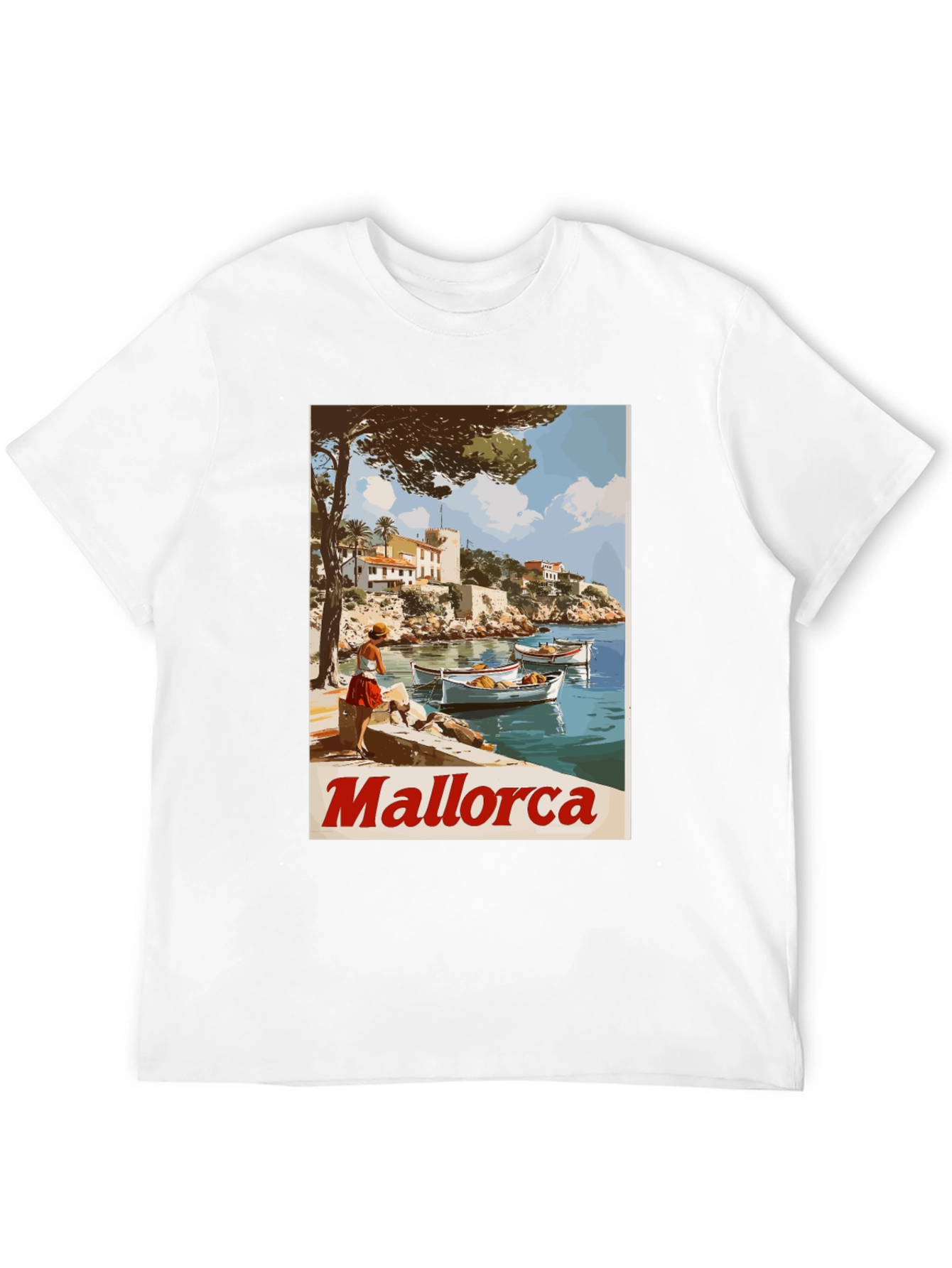 Black Mallorca Vintage Travel T-Shirt view 12