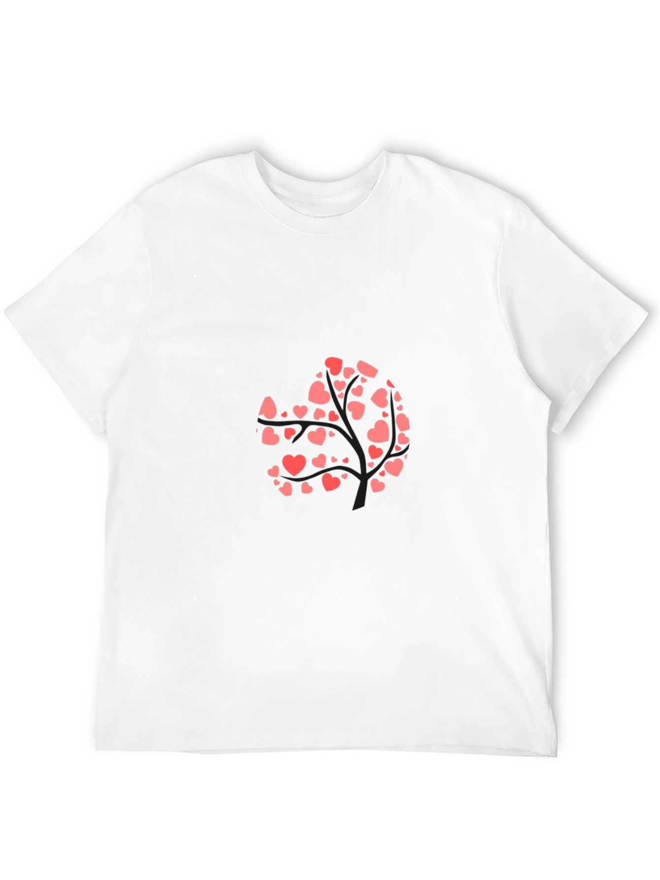 Black Heart Tree Graphic Black T-Shirt view 12