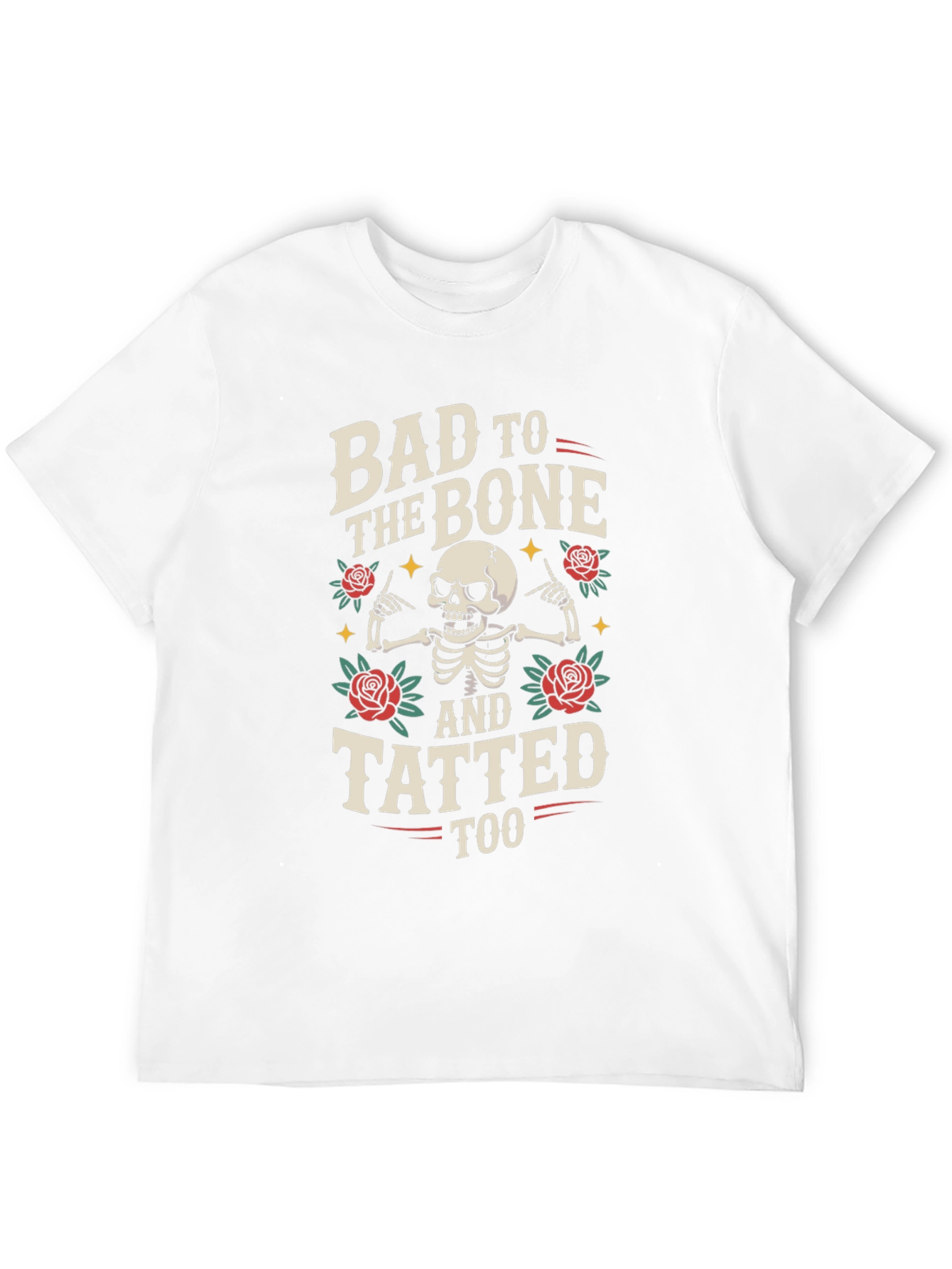 Black Bad to the Bone Tattooed Graphic T-Shirt view 12