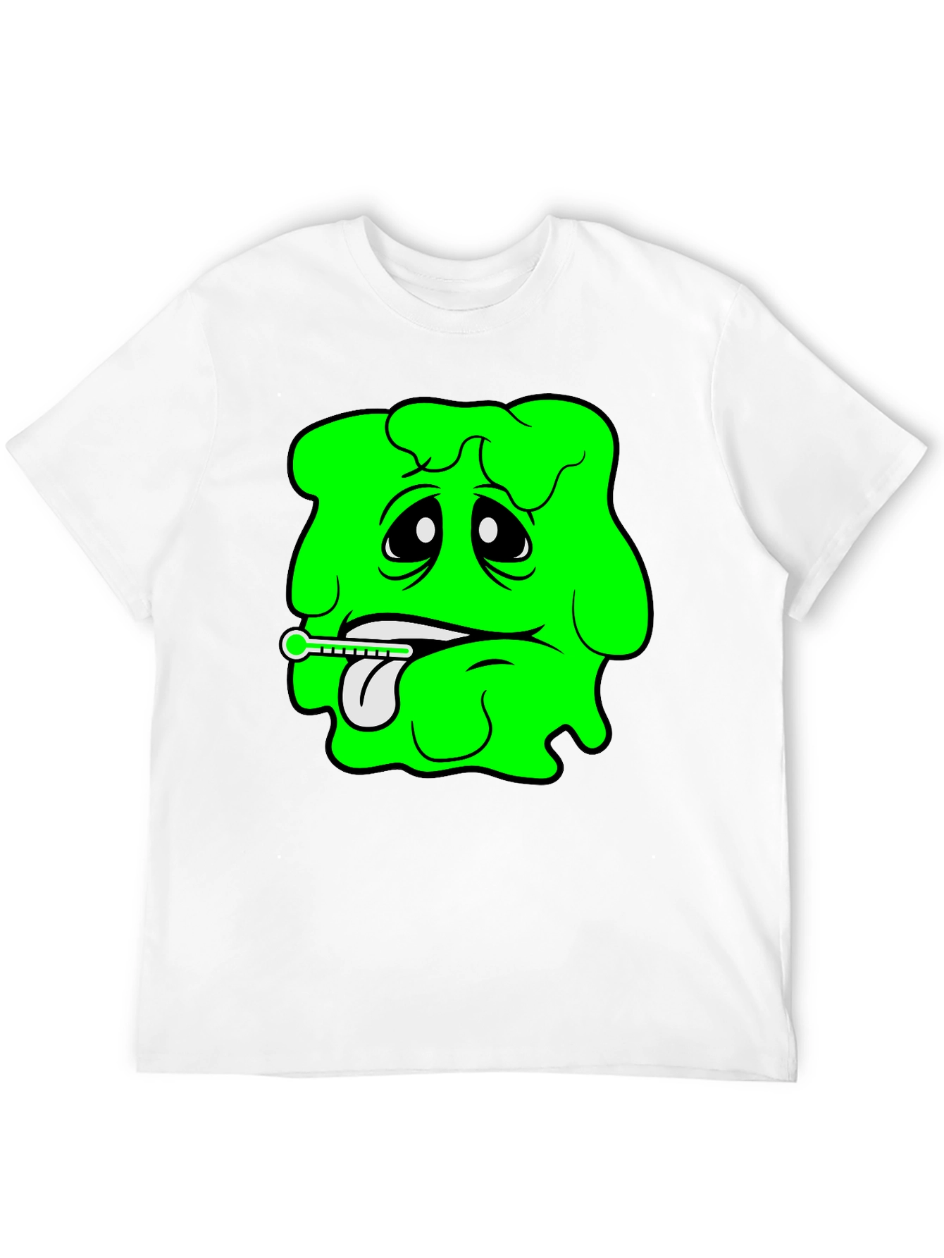 Black Sick Day Green Blob Graphic Tee view 12