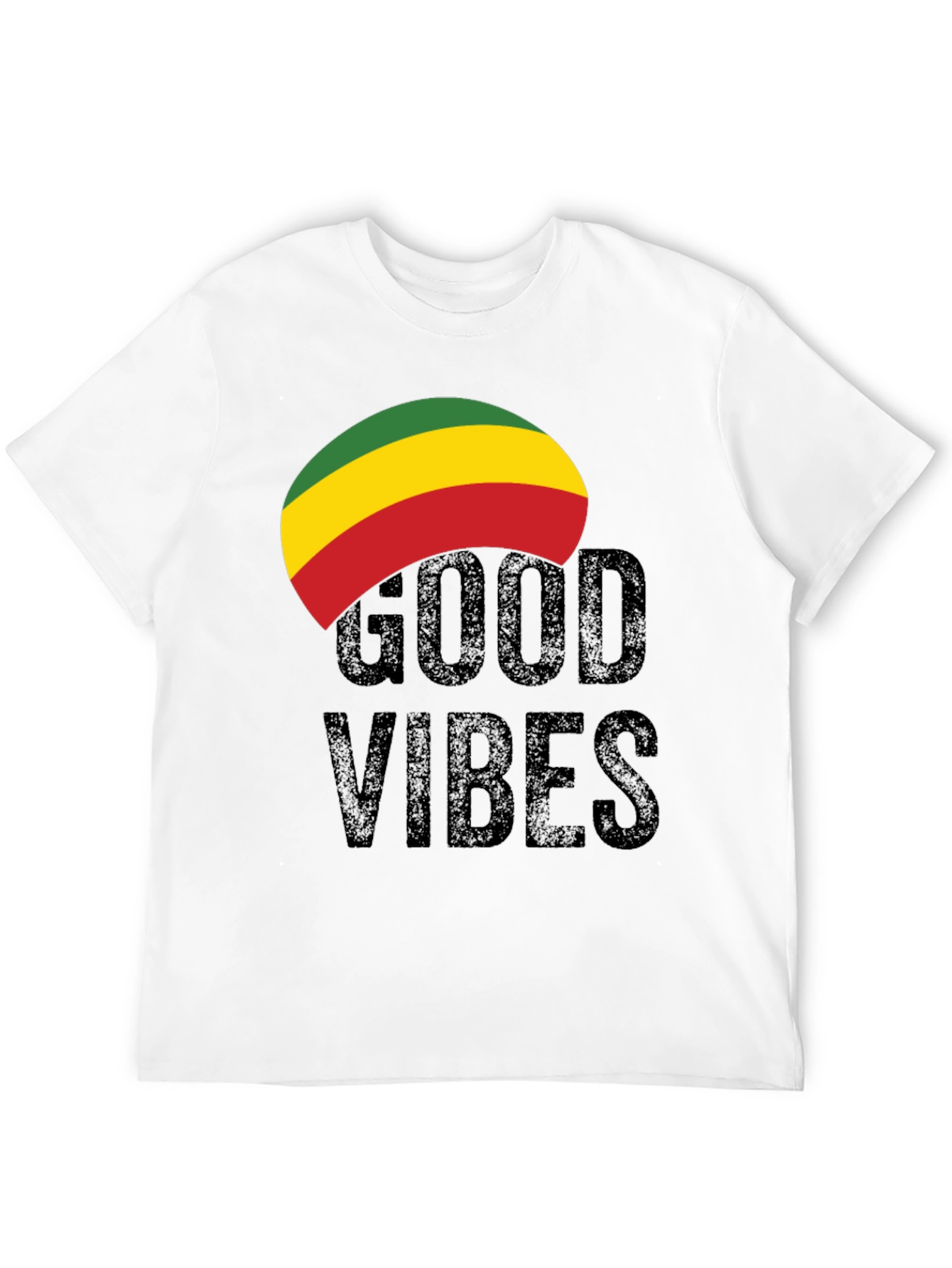Black Rasta Good Vibes Graphic Tee - Black view 12