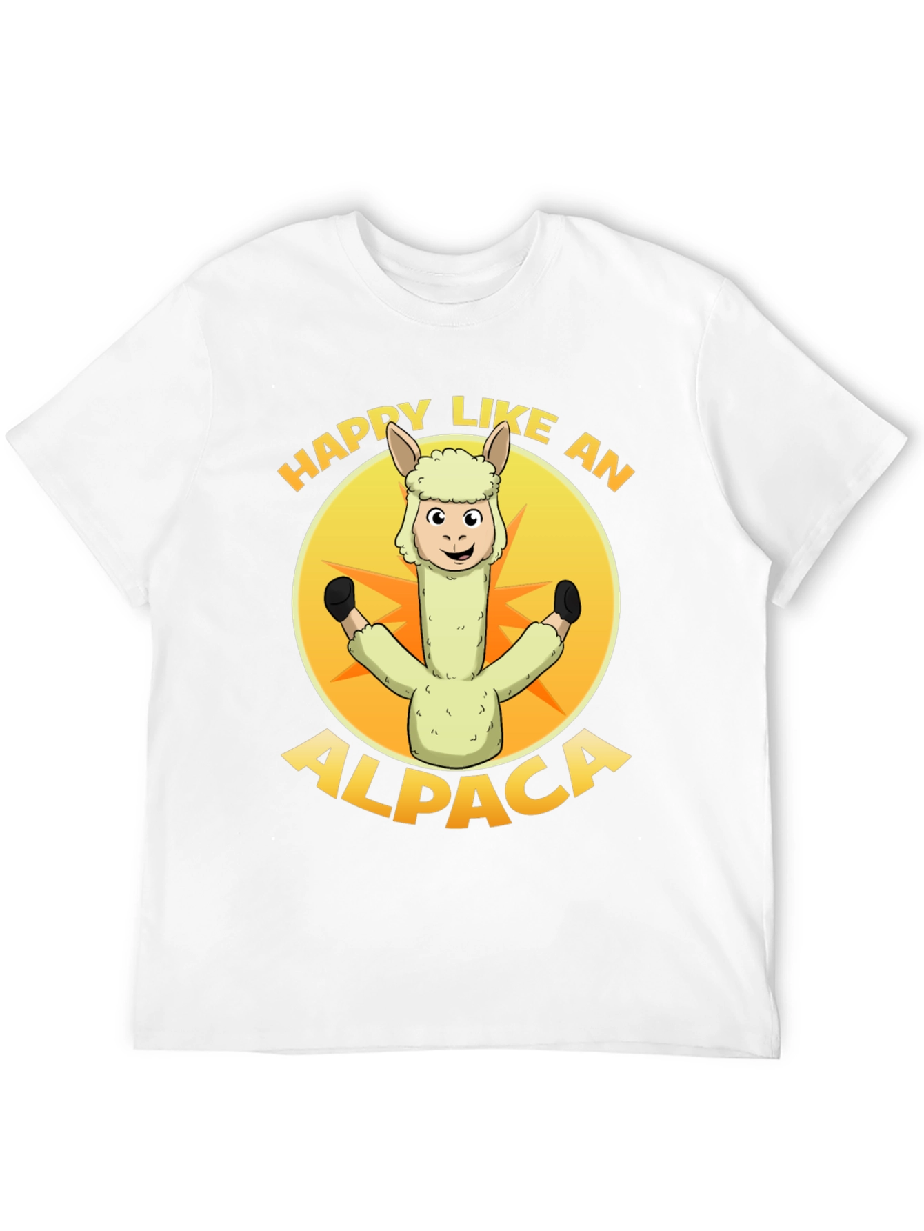 Black Happy Alpaca Graphic T-Shirt view 12