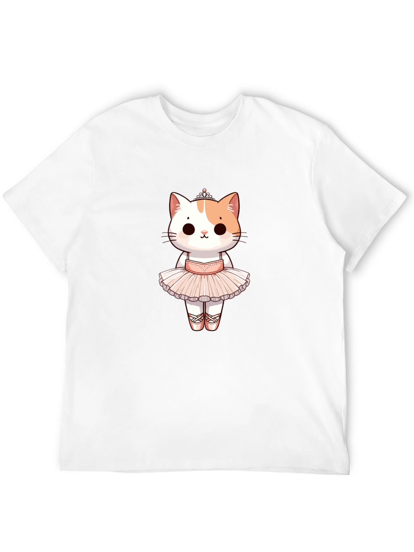 Black Cute Ballerina Cat Graphic Tee view 12