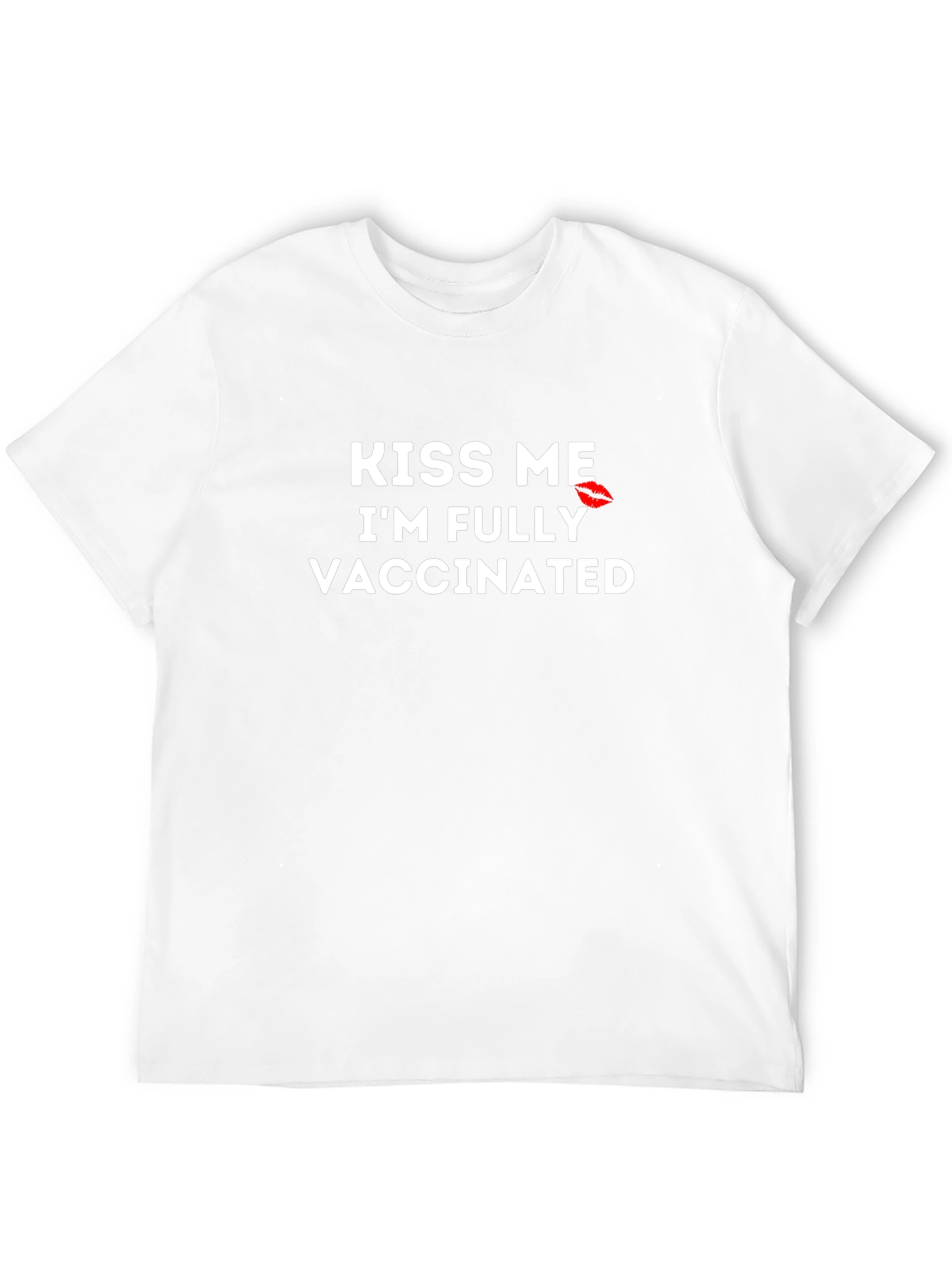 Black Kiss Me I'm Fully Vaccinated T-Shirt view 12