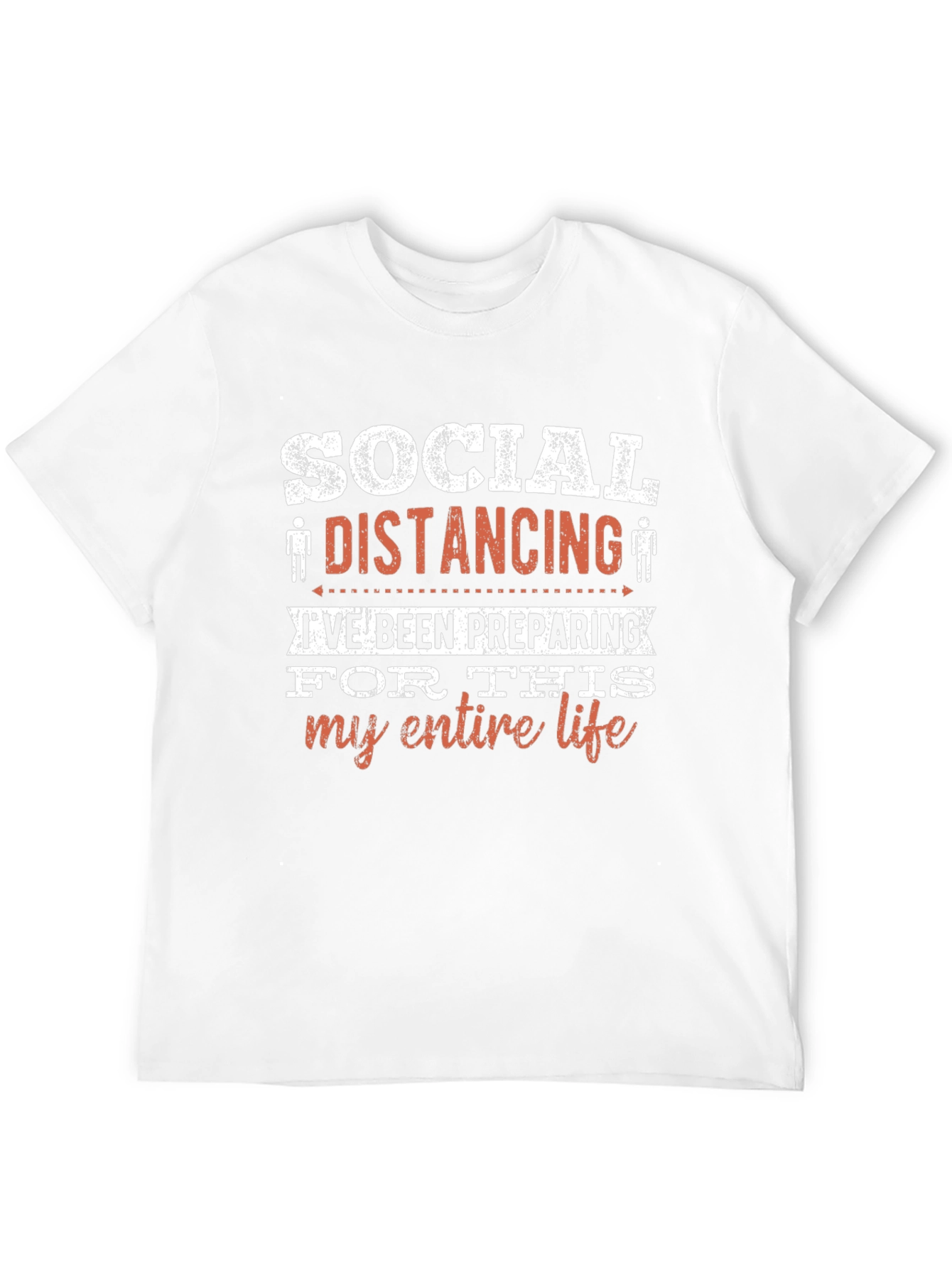Black Social Distancing T-Shirt - Introvert Humor Tee view 12