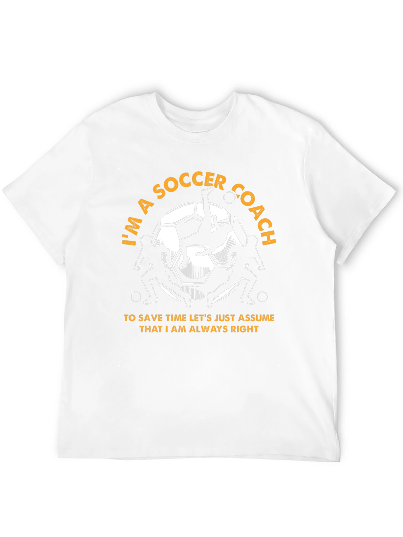 Black Soccer Coach T-Shirt - Always Right Design view 12