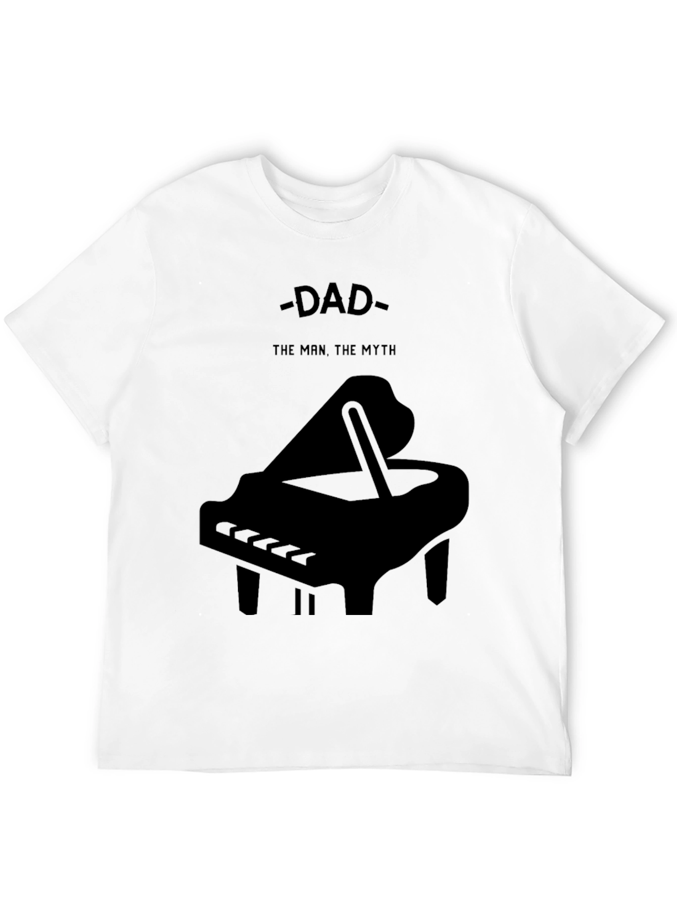 Black Dad The Man The Myth Piano Graphic T-Shirt view 12