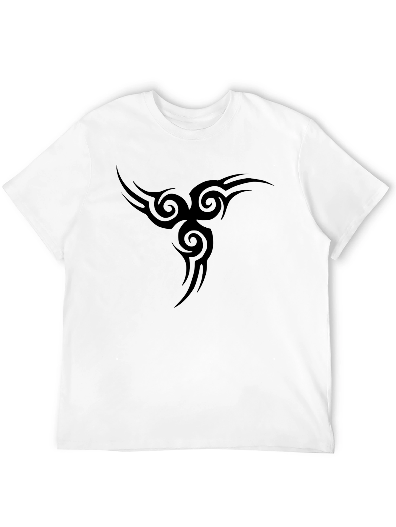 Black Black T-Shirt with Tribal Tattoo Design view 12