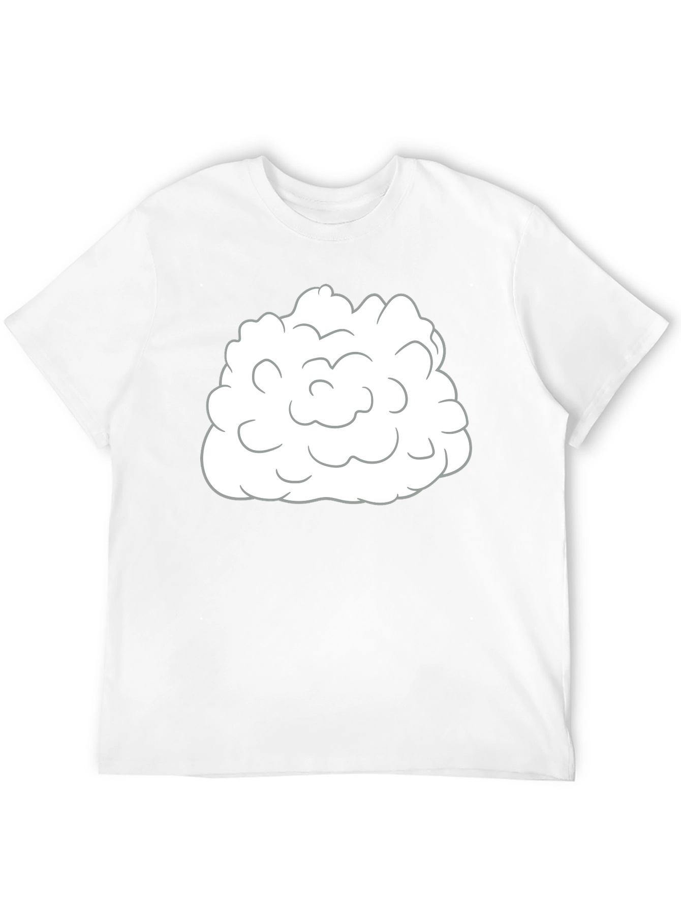 Black Cartoon Cloud Graphic T-Shirt - Black view 12