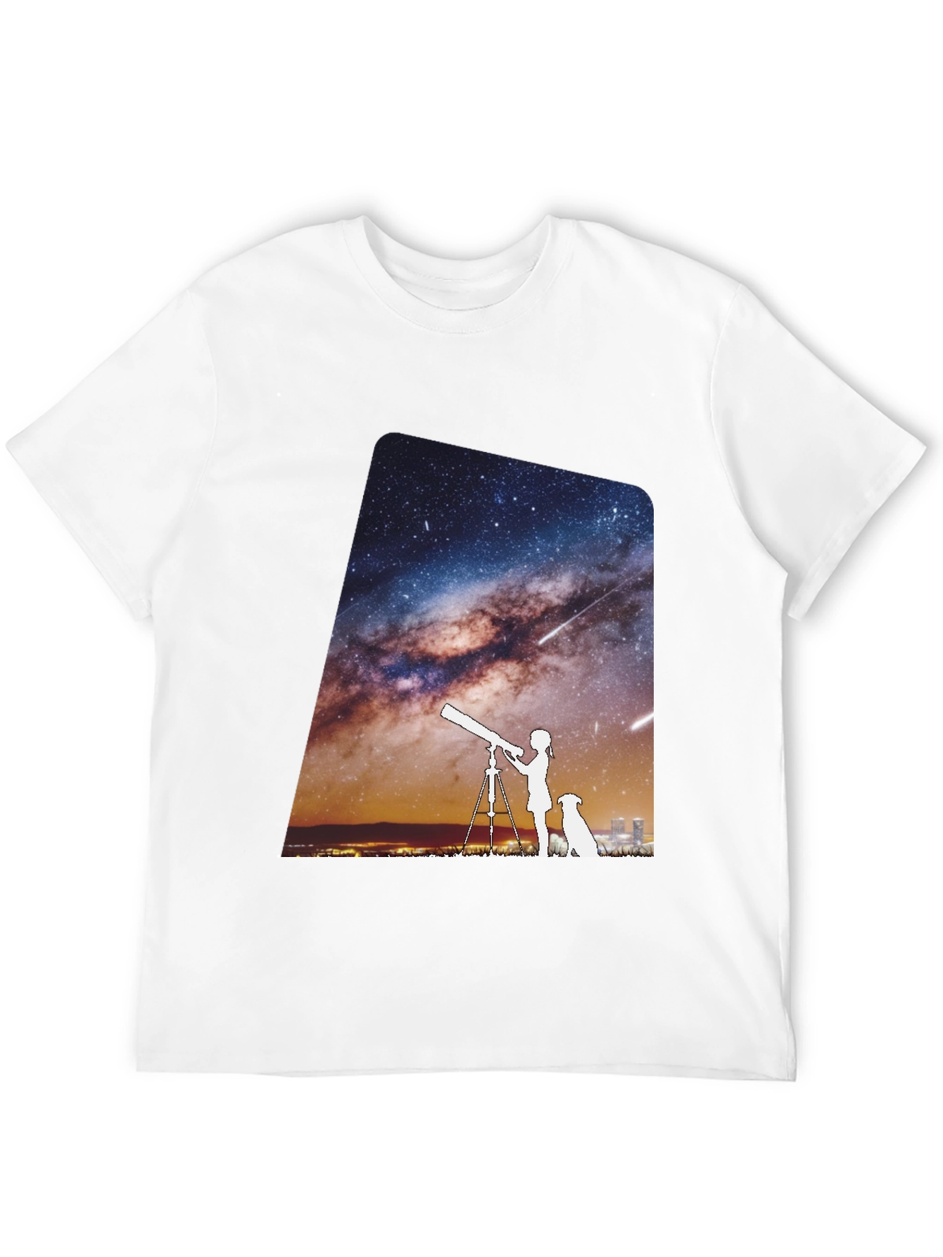 Black Starry Night Tee - Unisex Premium Cotton T-Shirt view 12