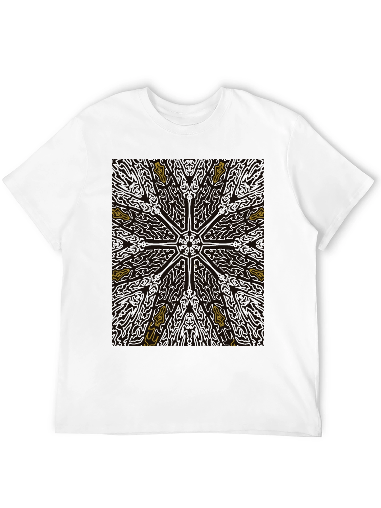 Black Abstract Starburst Graphic Tee - Black view 12