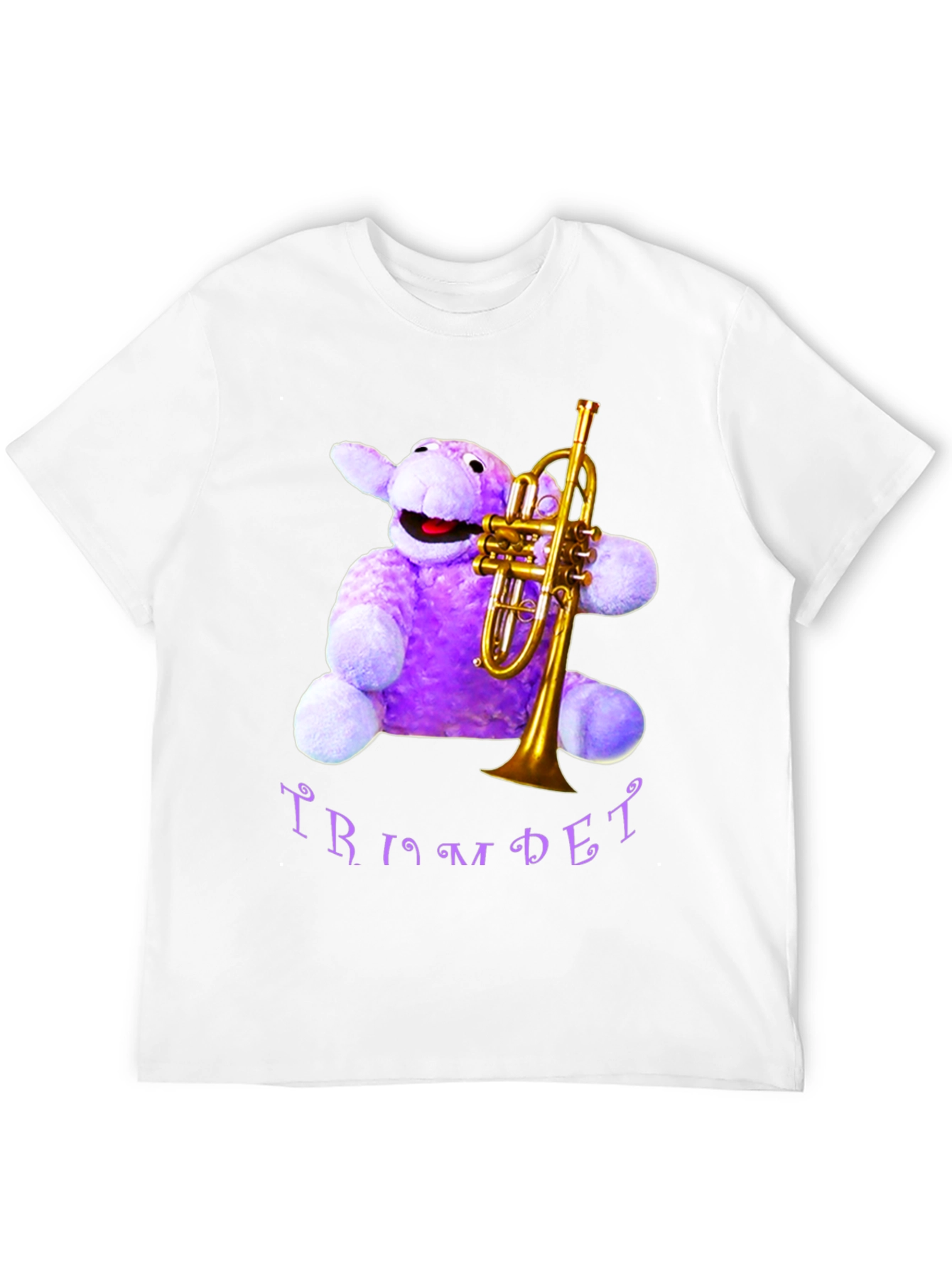 Black Purple Plush Trumpet T-Shirt view 12