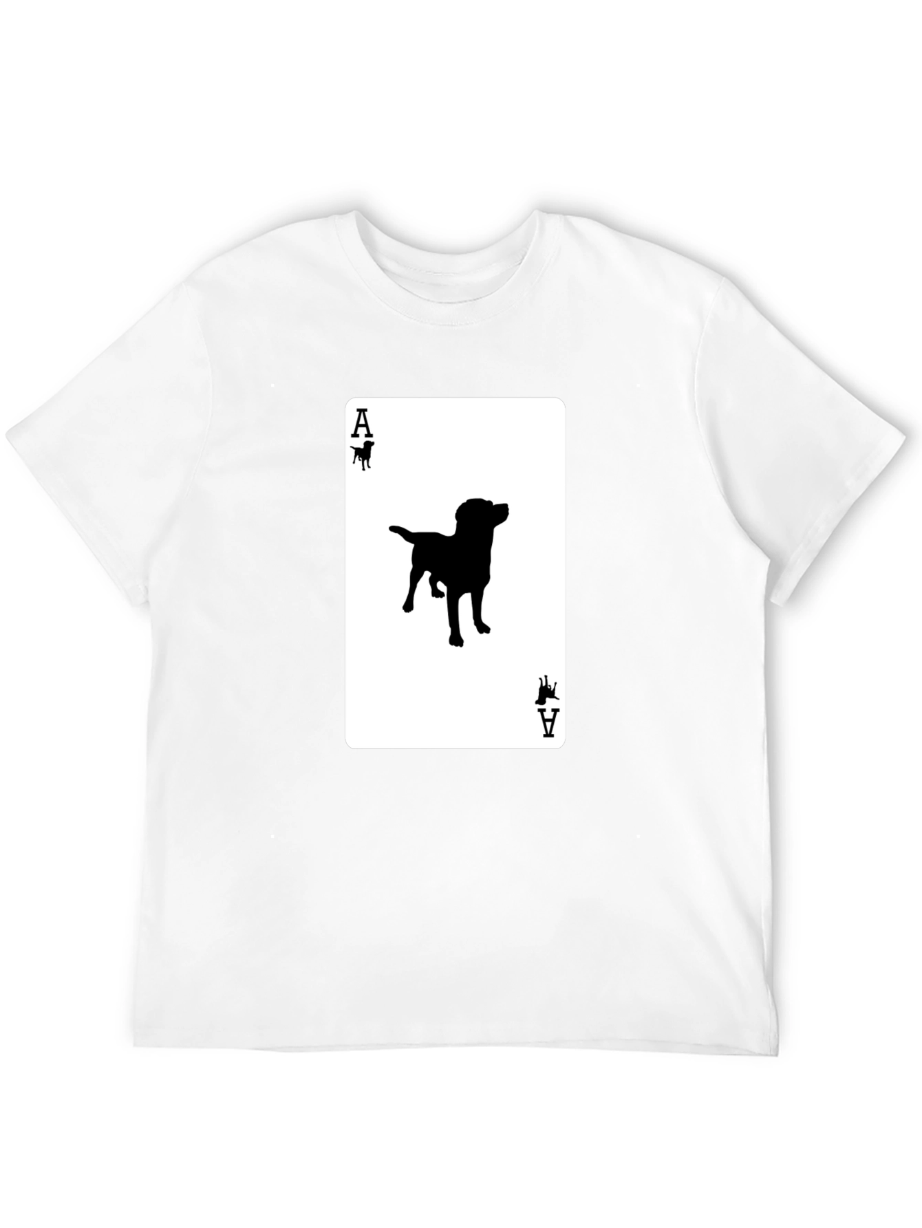 Black Ace of Dogs T-Shirt - Novelty Canine Card Tee view 12