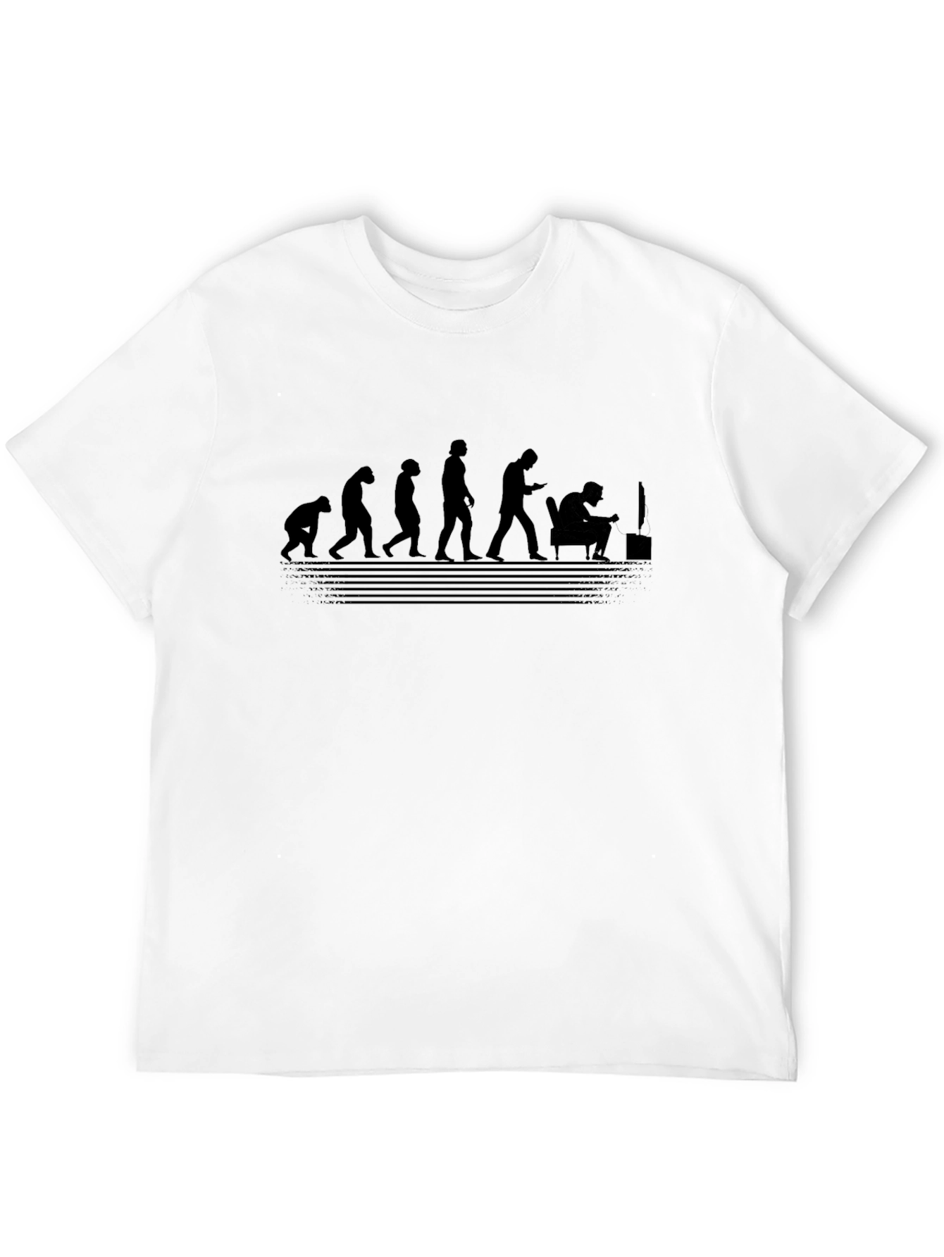 Black Evolution of Gaming Black T-Shirt view 12