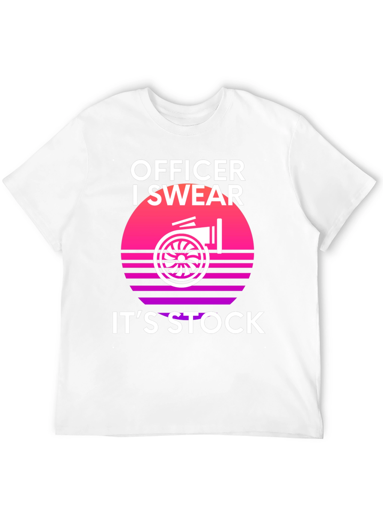 Black Officer I Swear It's Stock Turbo T-Shirt view 12