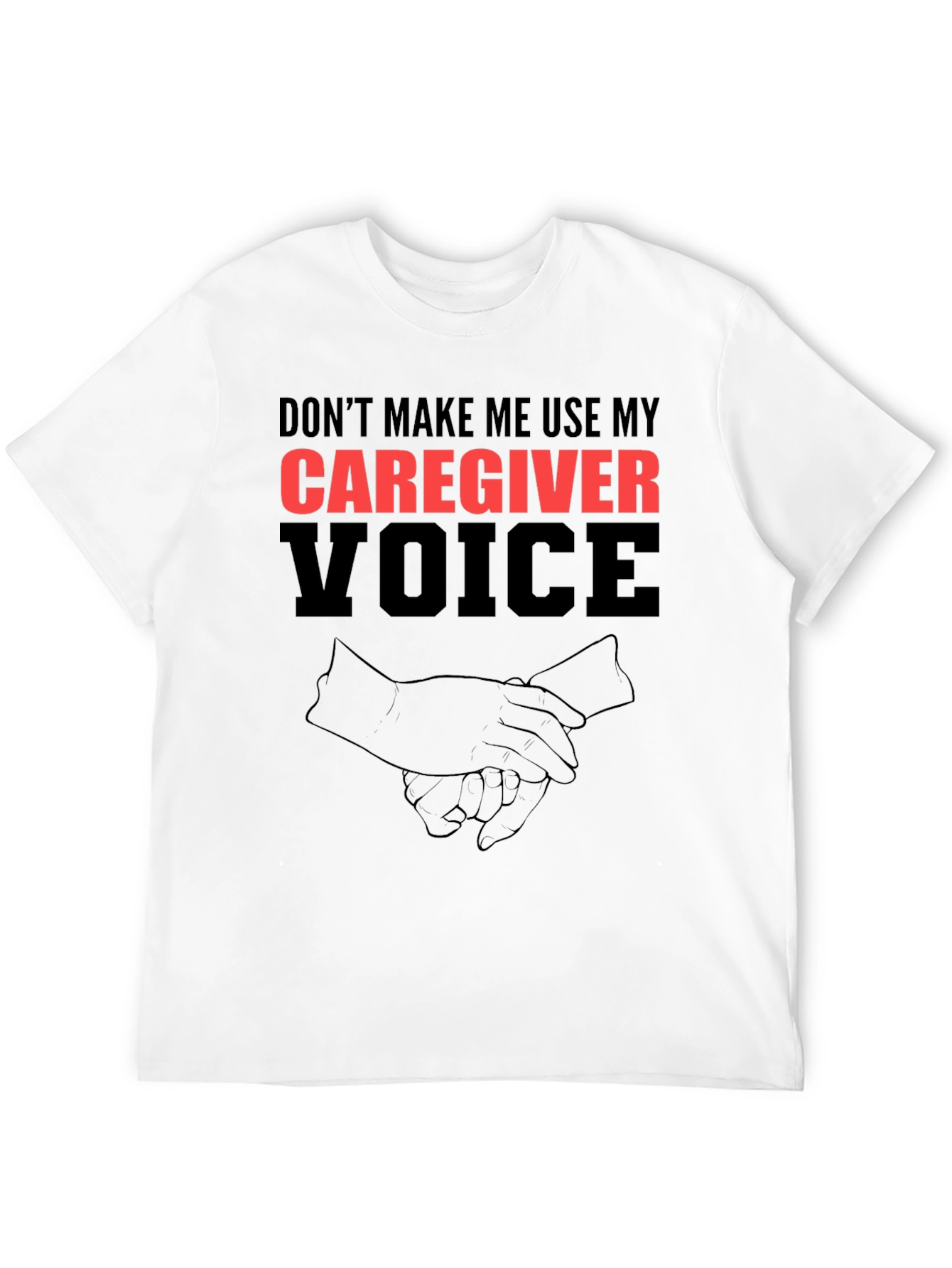 Black Caregiver Voice T-Shirt - Funny Graphic Tee view 12