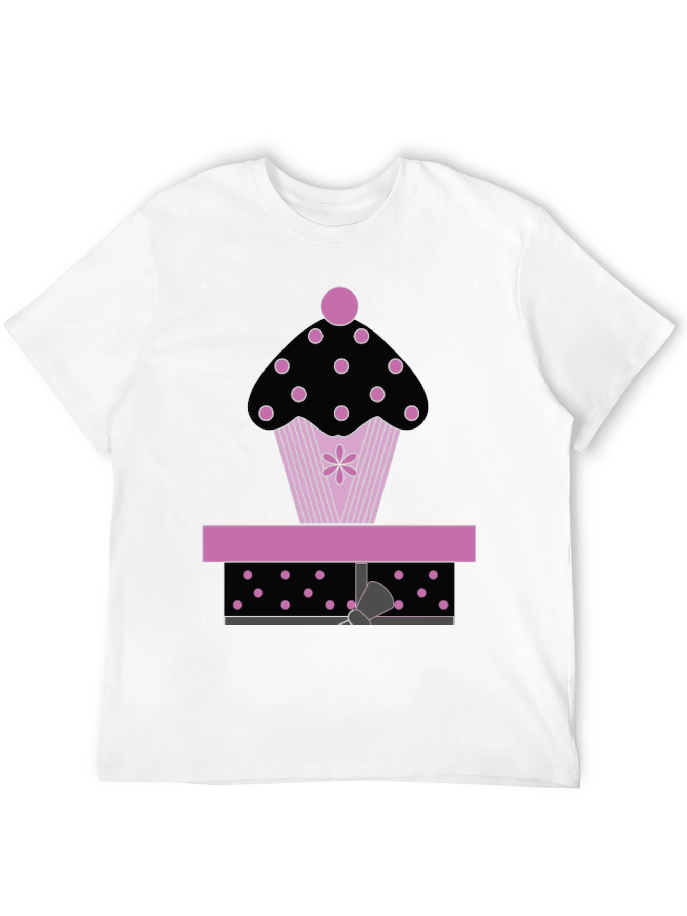 Black Cupcake Gift Graphic Tee - Black T-Shirt view 12