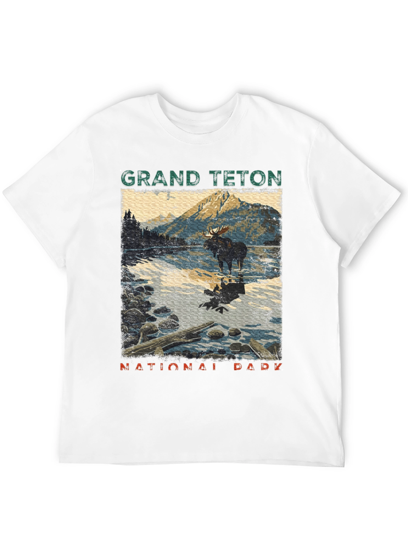 Black Grand Teton National Park Moose Graphic Tee view 12