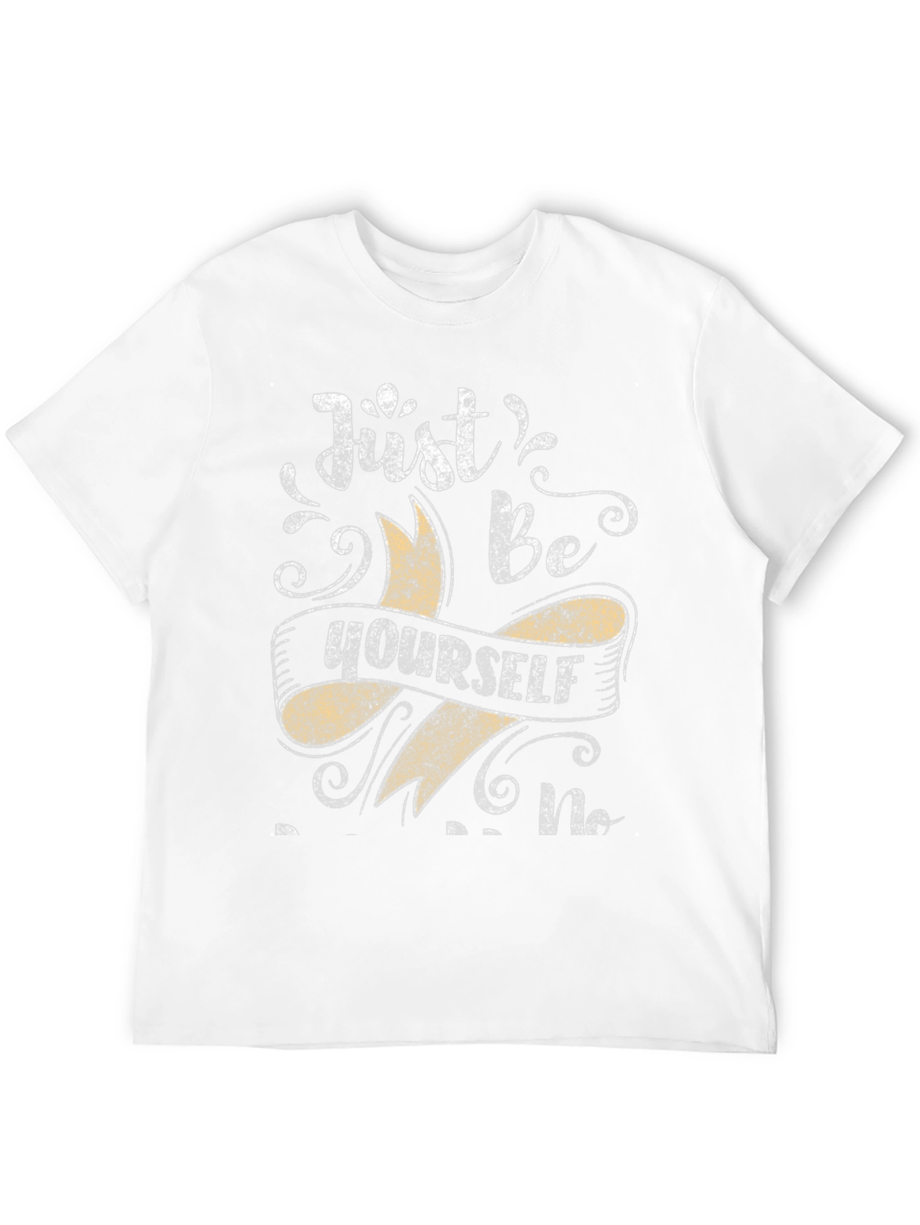 Black Just Be Yourself Men's Black T-Shirt view 12