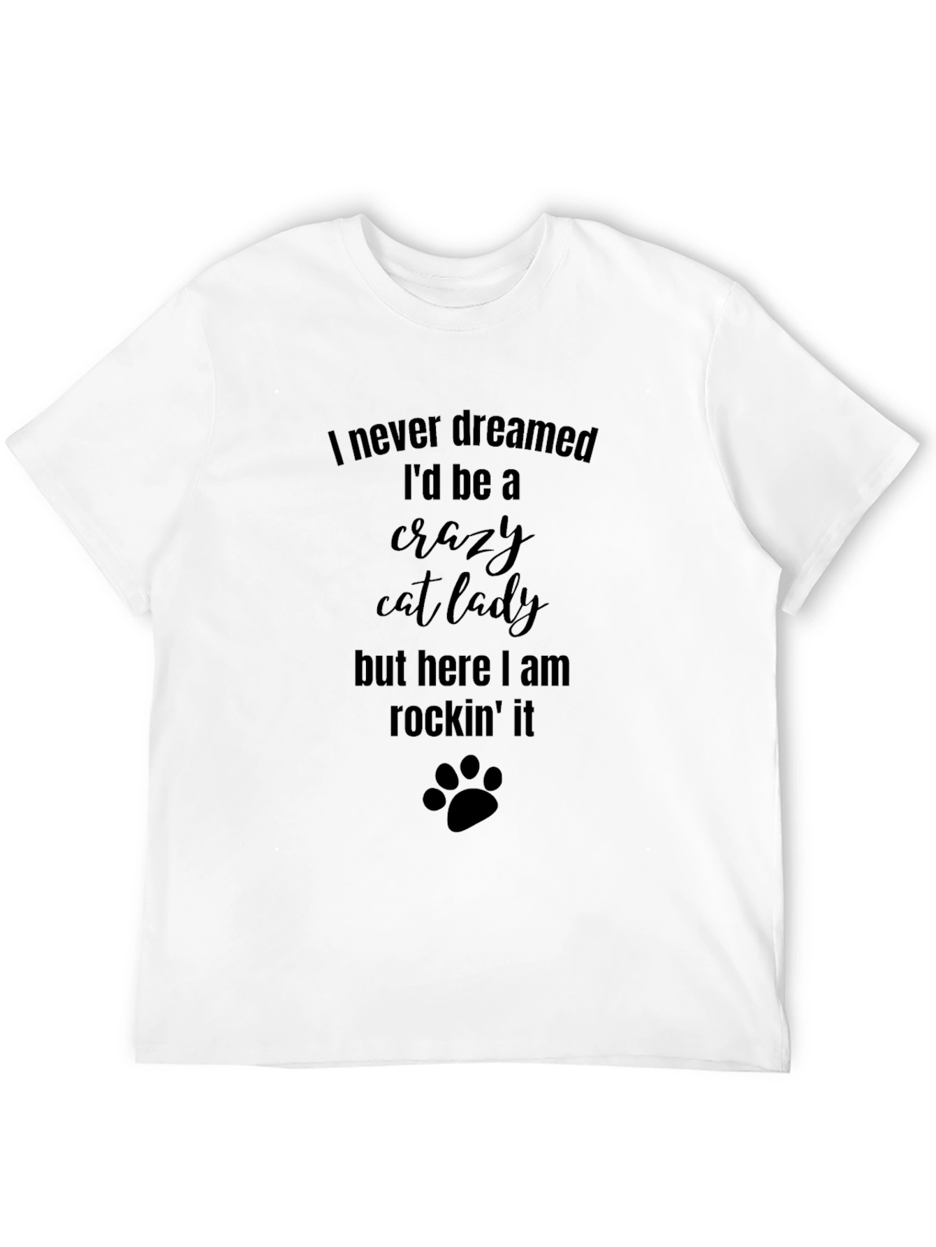 Black Crazy Cat Lady T-Shirt - Rockin' It! view 12
