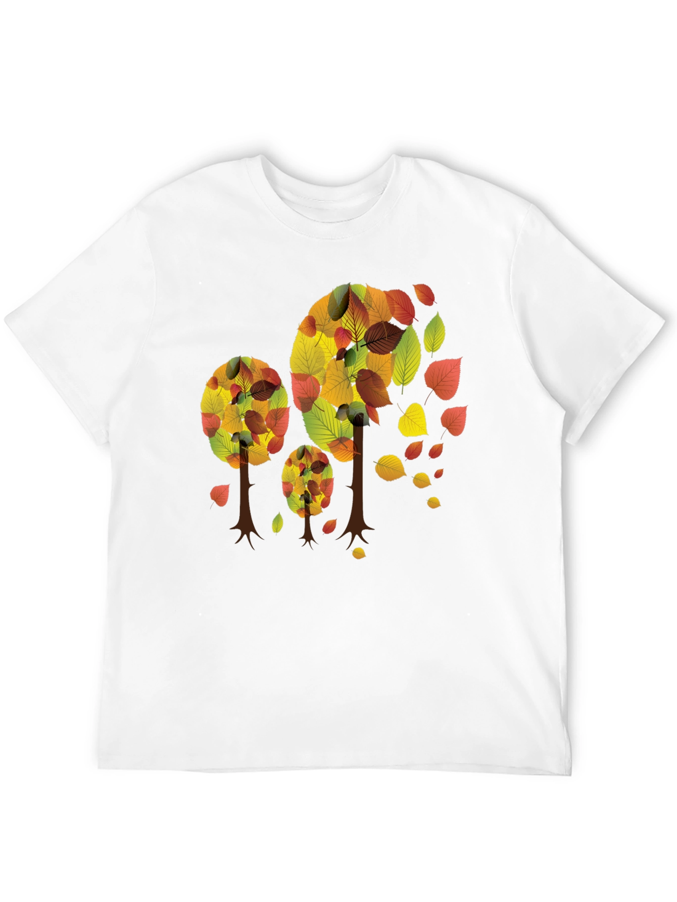 Black Autumn Trees Black T-Shirt view 12