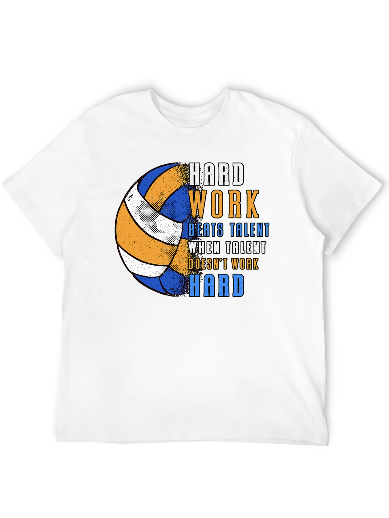 Black Hard Work Volleyball Graphic Tee view 12