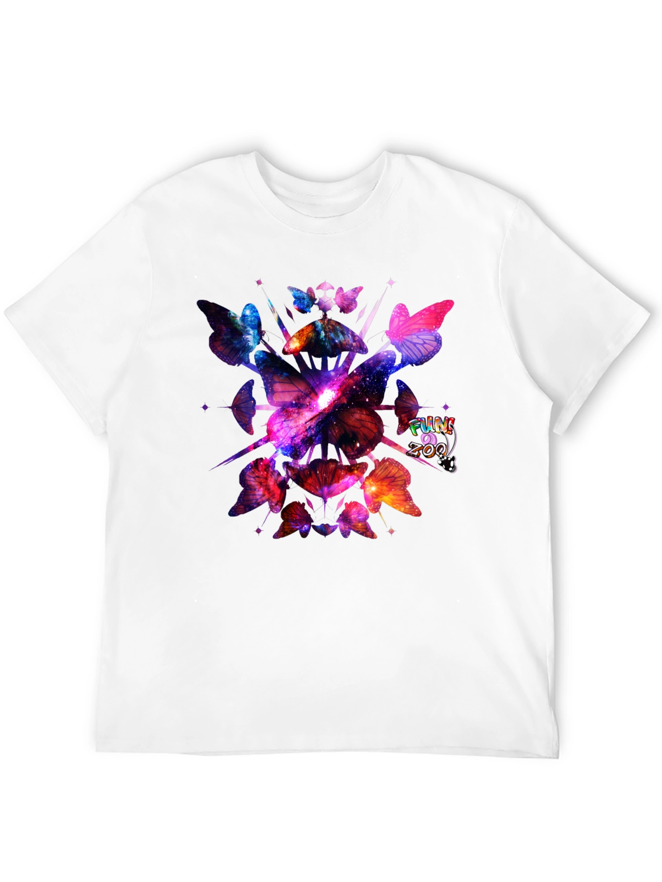 Black Galaxy Butterfly Graphic Black T-Shirt view 12