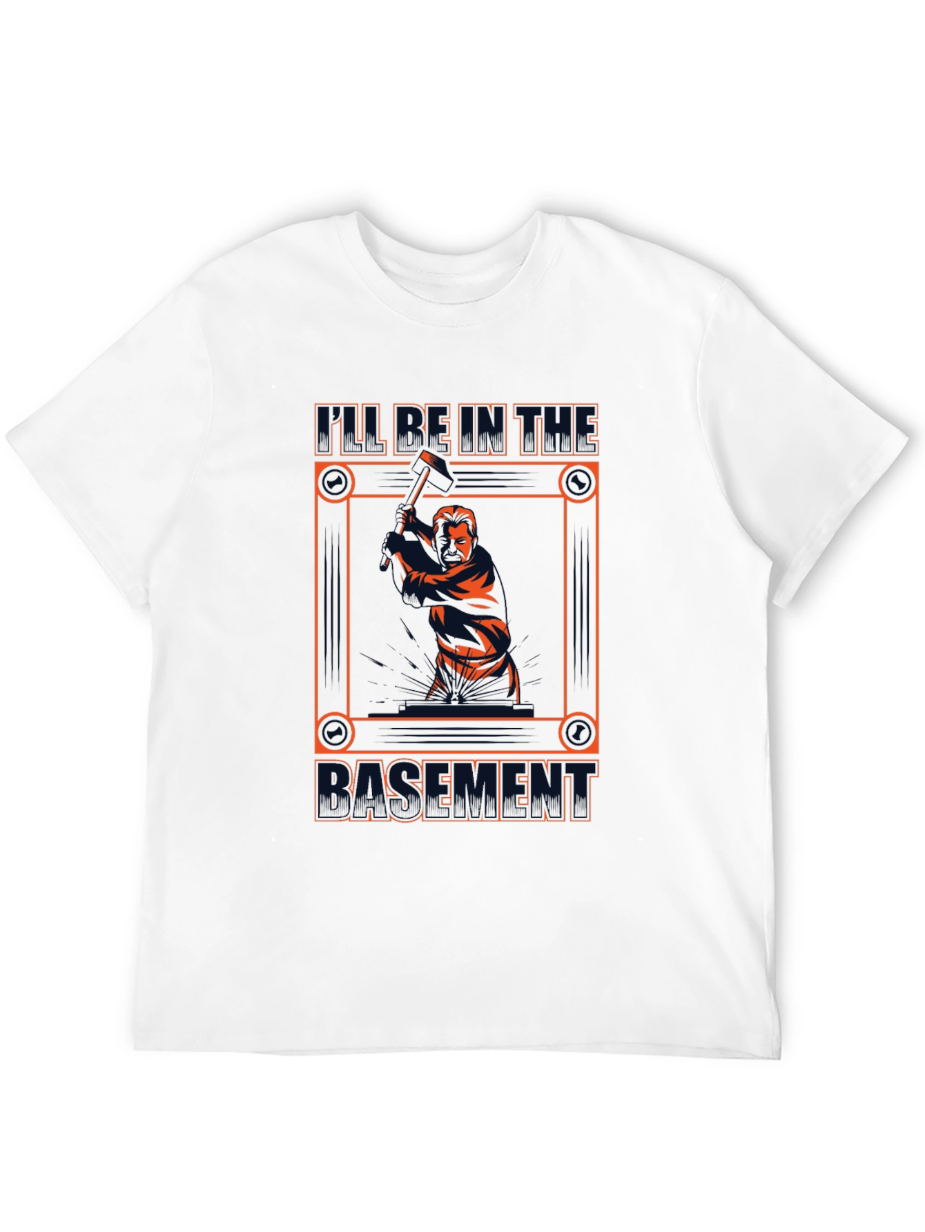 Black I'll Be In The Basement T-Shirt view 12