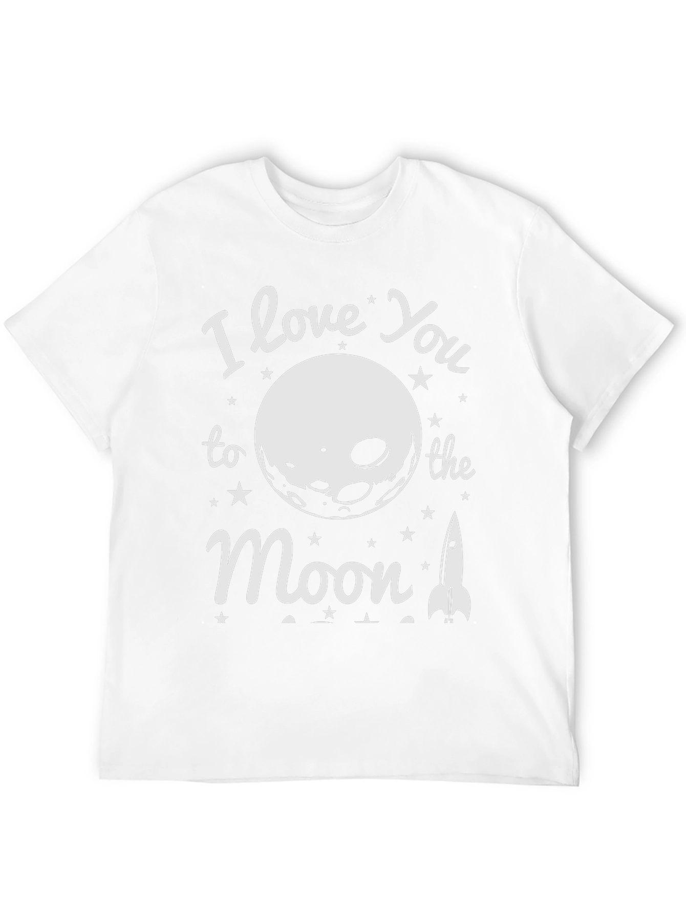 Black I Love You to the Moon T-Shirt view 12