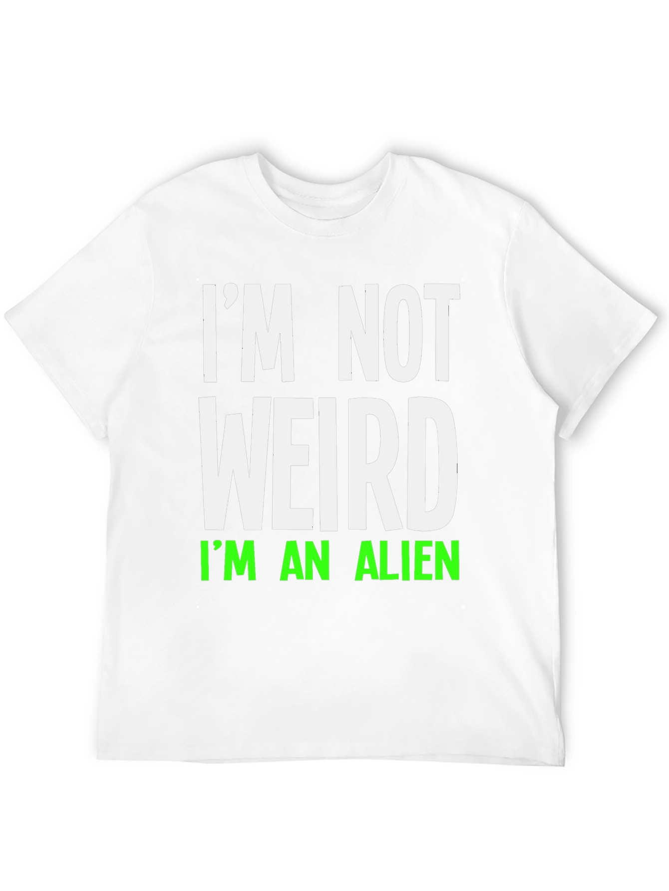 Black I'm Not Weird I'm An Alien T-Shirt view 12