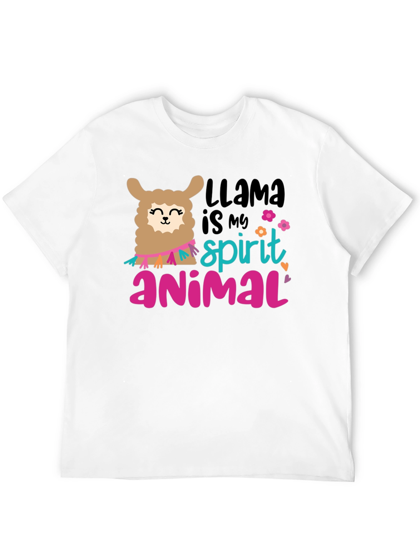 Black Llama Spirit Animal Graphic T-Shirt view 12