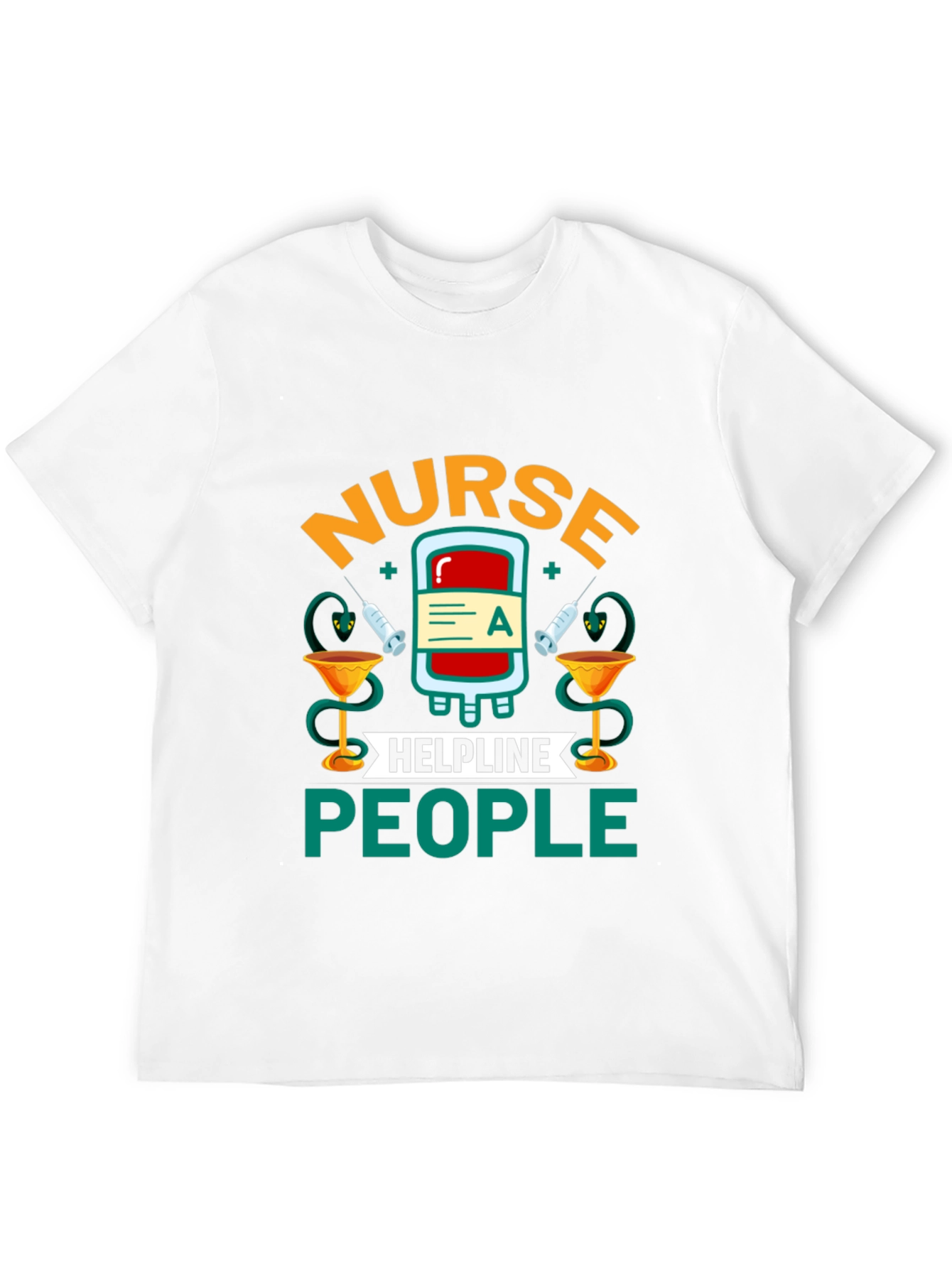 Black Nurse Helpline People Graphic T-Shirt view 12