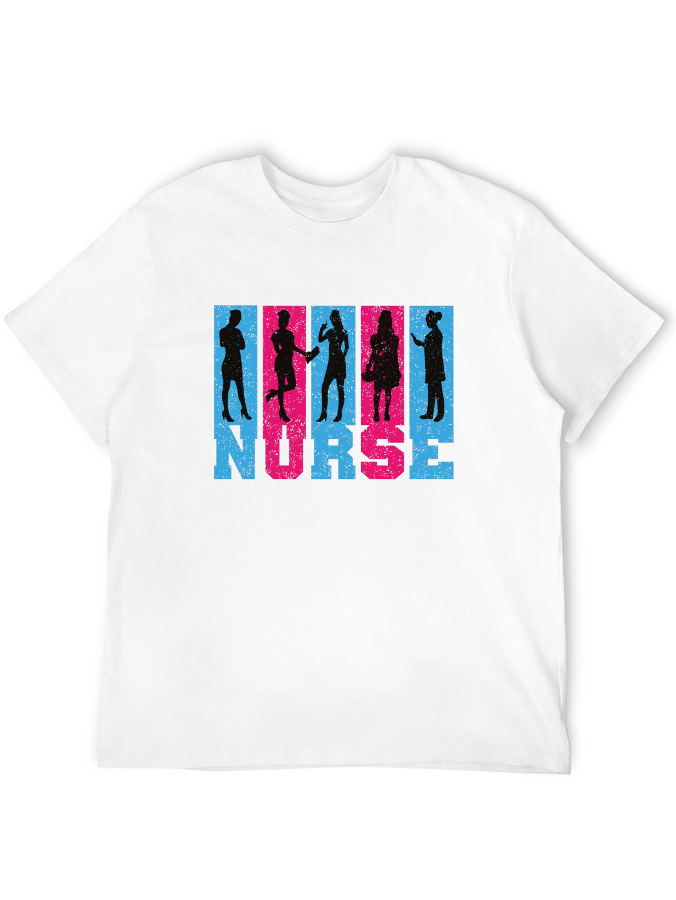 Black Nurse Silhouette Graphic T-Shirt view 12