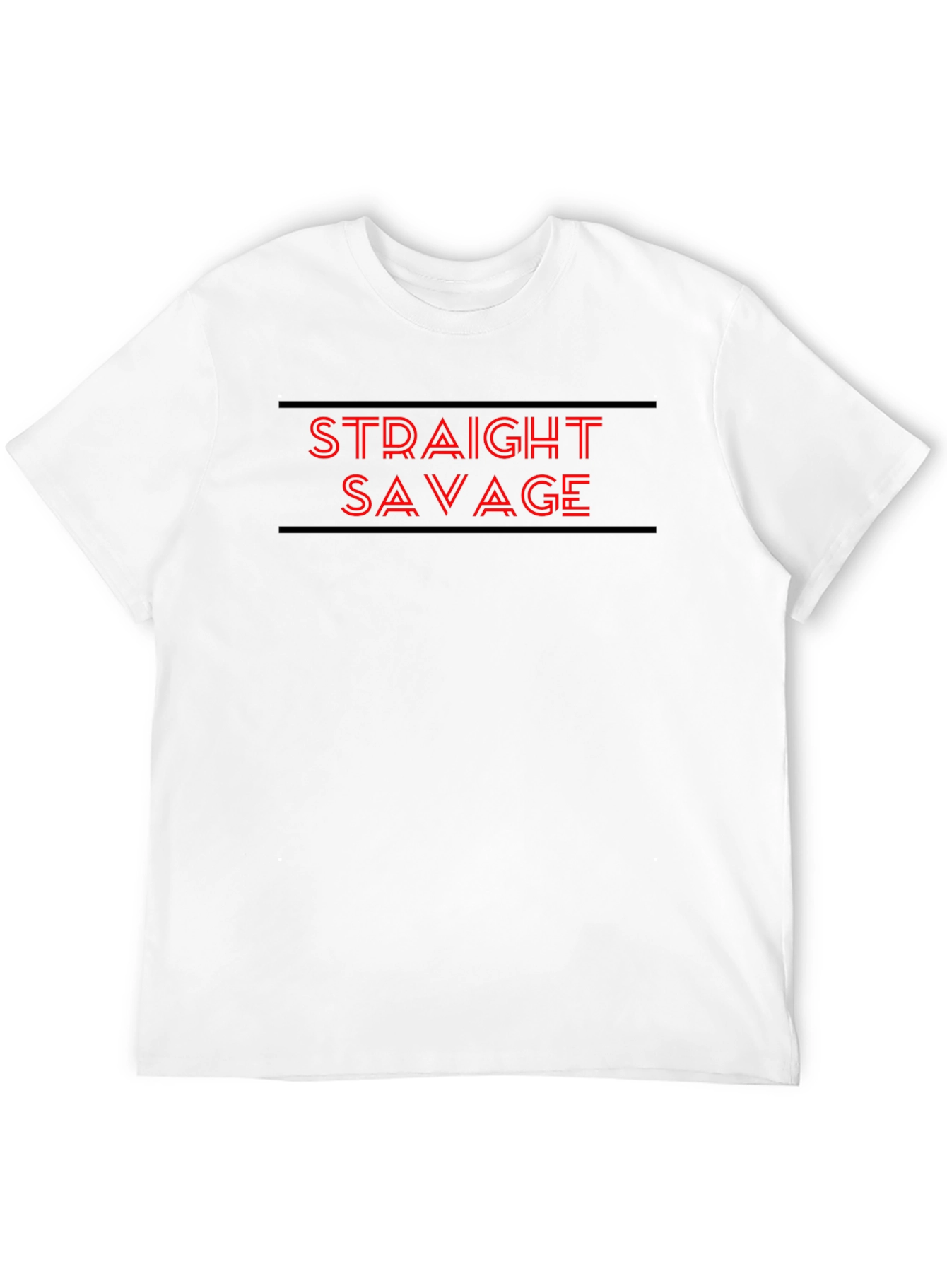 Black Straight Savage Graphic T-Shirt - Bold Statement Tee view 12