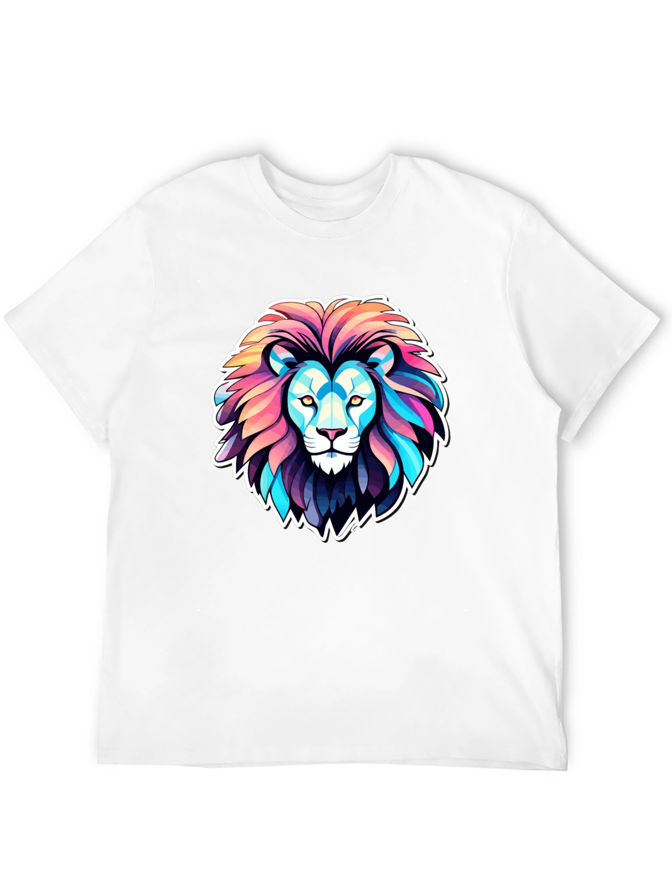 Black Vibrant Lion Graphic Tee - Bold Statement Shirt view 12