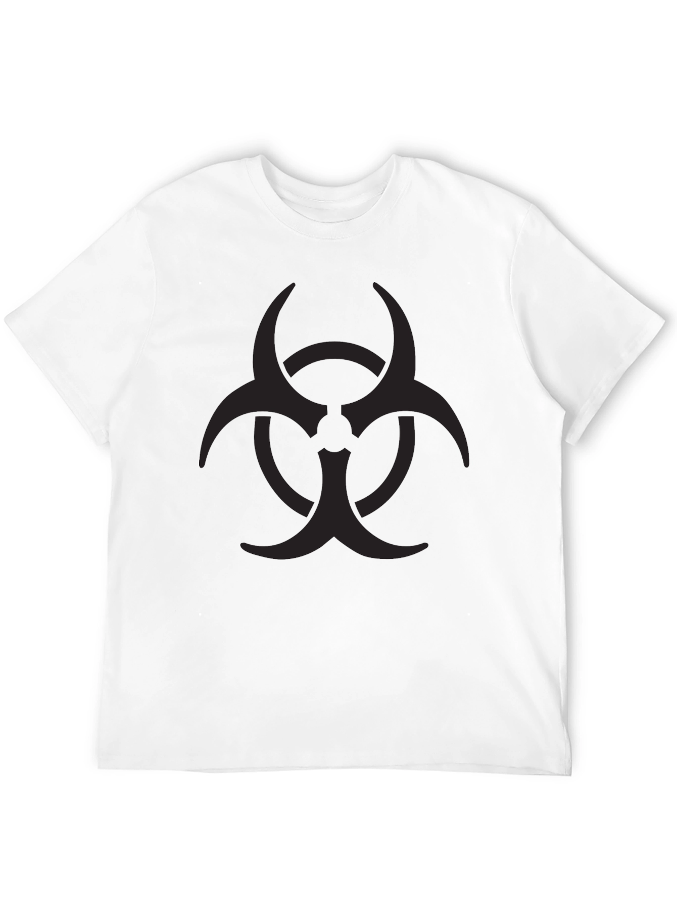 Black Biohazard Symbol Black T-Shirt view 12