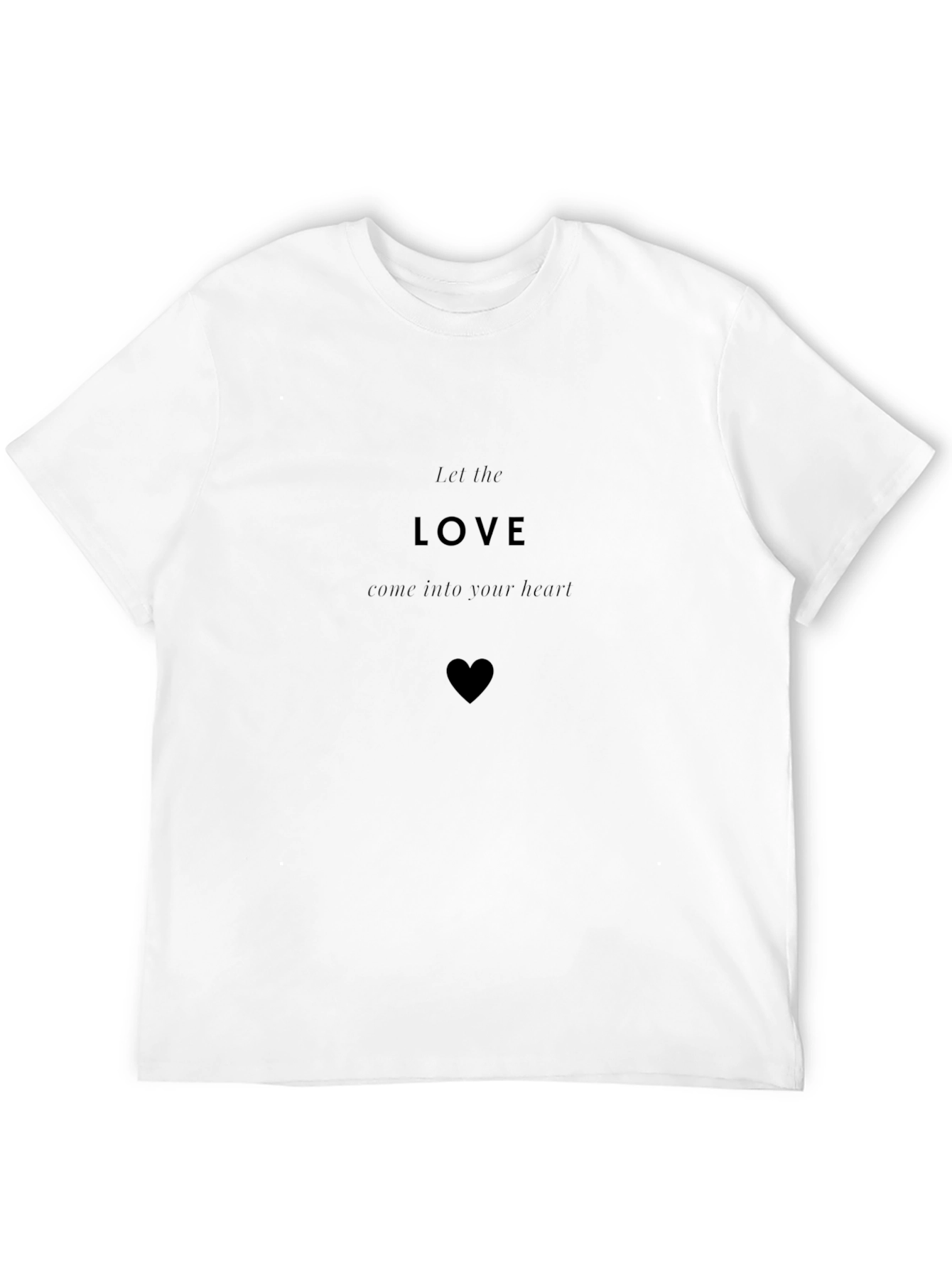 Black Love T-Shirt - Let the Love Into Your Heart view 12