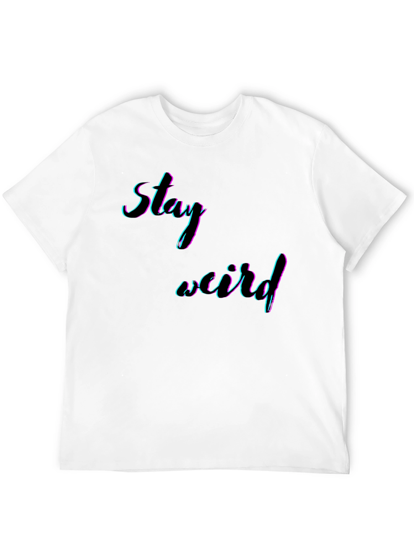 Black Stay Weird Graphic Tee - Men's Black T-Shirt view 12